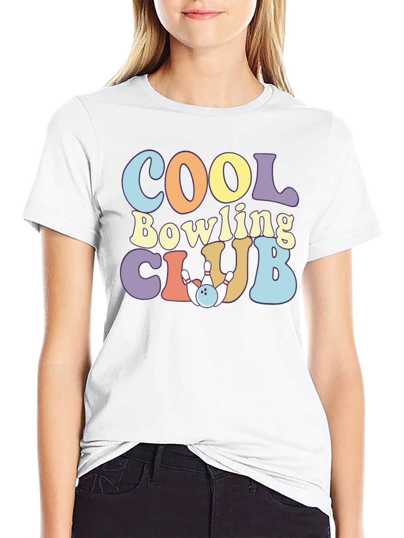 Black Cool Bowling Club Graphic Tee view 9