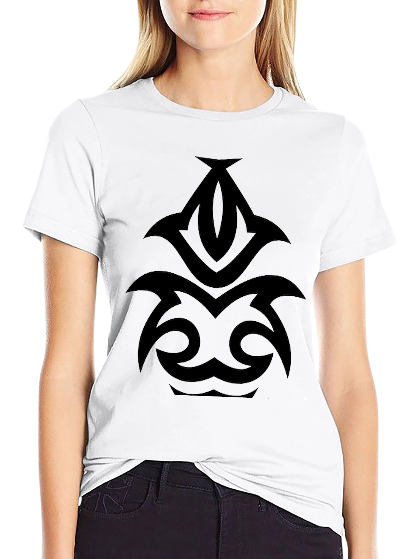 Black Tribal Tattoo Graphic Black Tee view 9