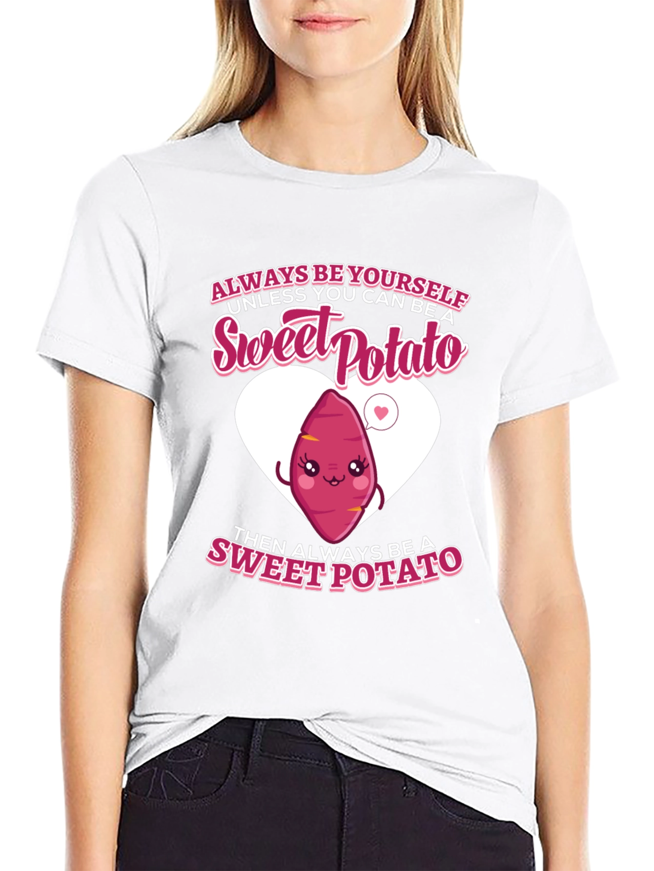 Black Sweet Potato Graphic Tee - Funny Food Lover's T-Shirt view 9