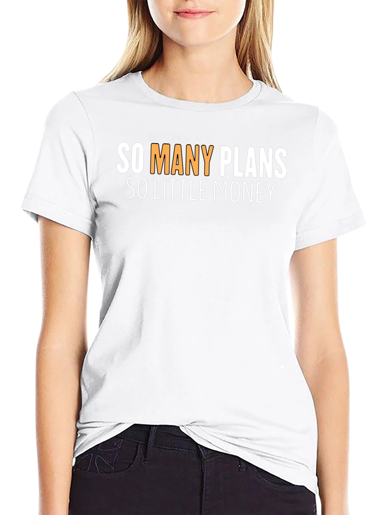 Black So Many Plans, So Little Money Graphic Tee view 9