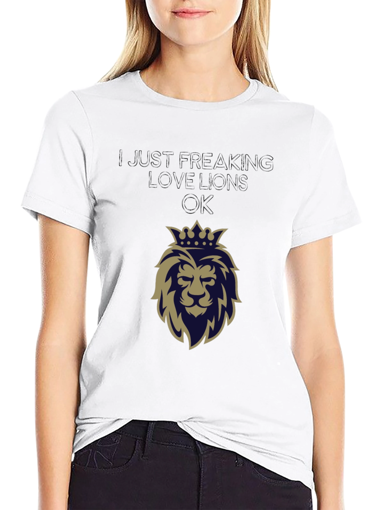 Black Lion Lover Tee - I Just Freaking Love Lions OK view 9