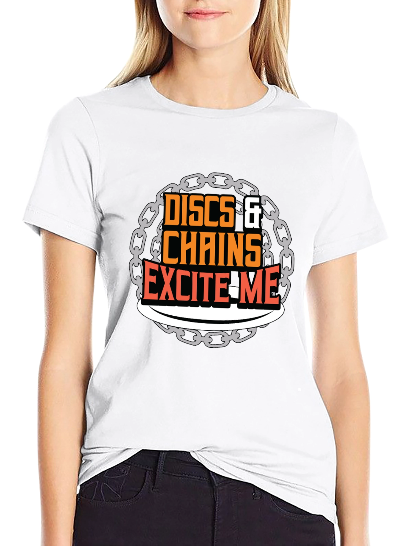 Black Discs & Chains Excite Me Black Tee view 9