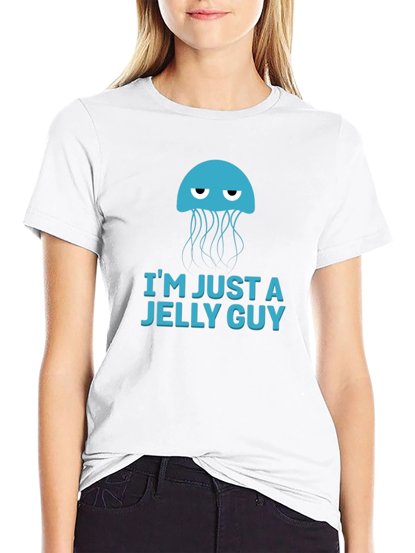 Black I'm Just a Jelly Guy T-Shirt - Novelty Graphic Tee view 9