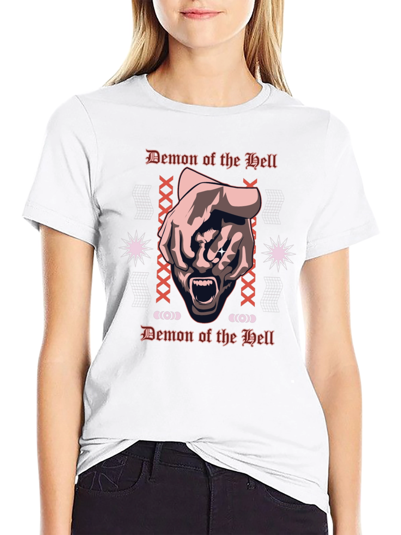 Black Demon of the Hell Graphic Tee - Black view 9
