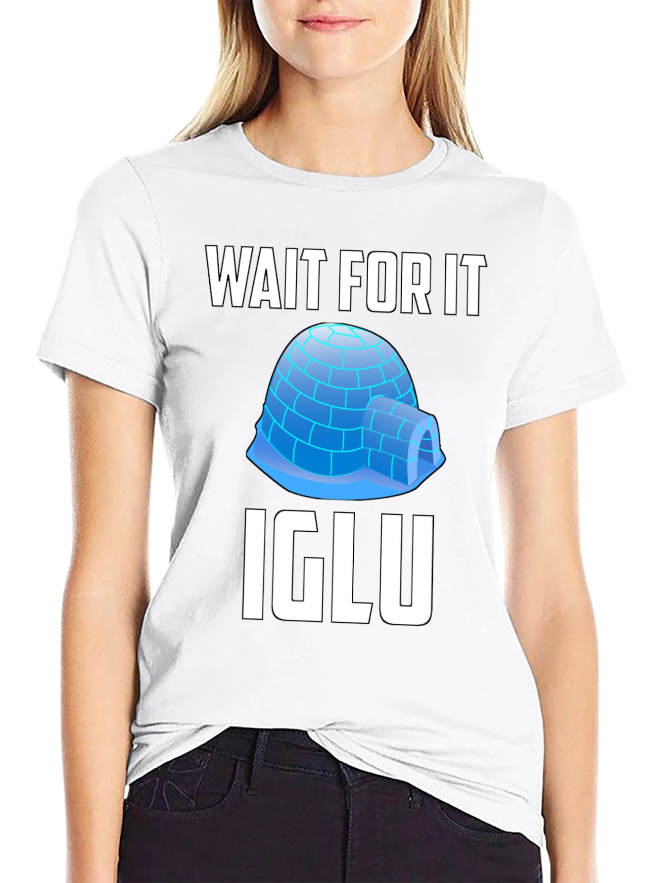 Black Wait For It Igloo T-Shirt view 9