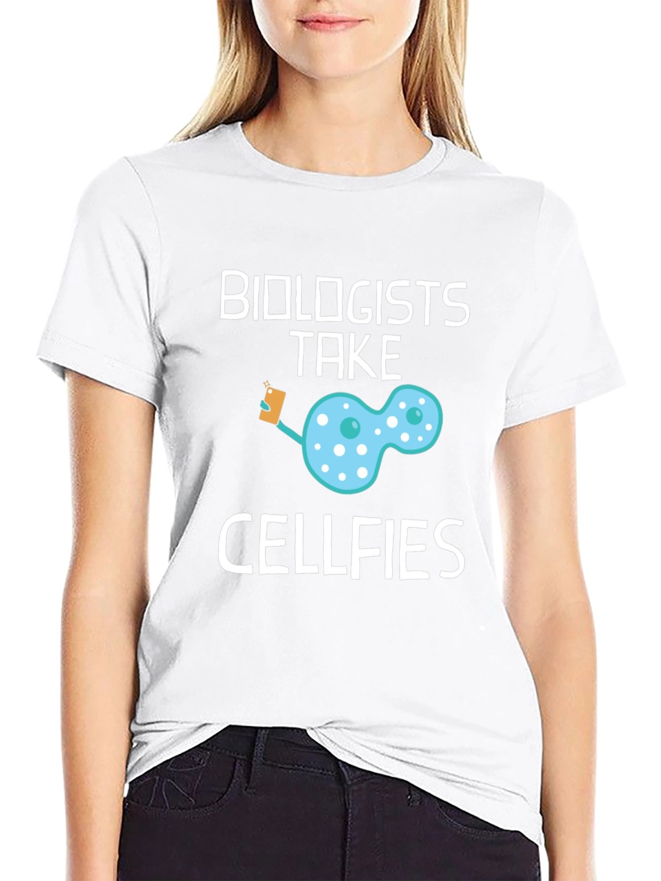 Black Biologists Take Cellfies Funny Science T-Shirt view 9