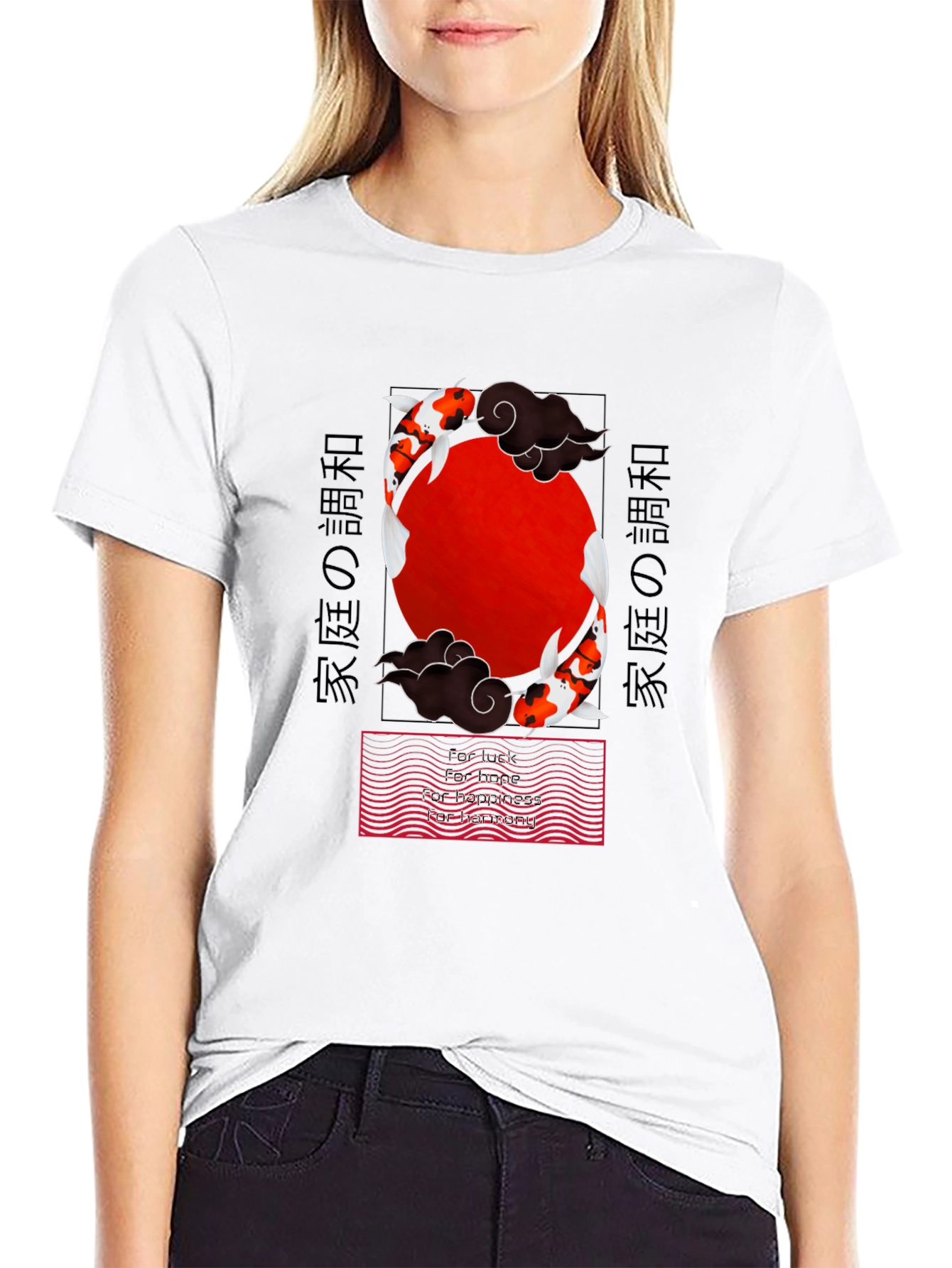 Black Koi Fish Graphic T-Shirt - Japanese Style view 9