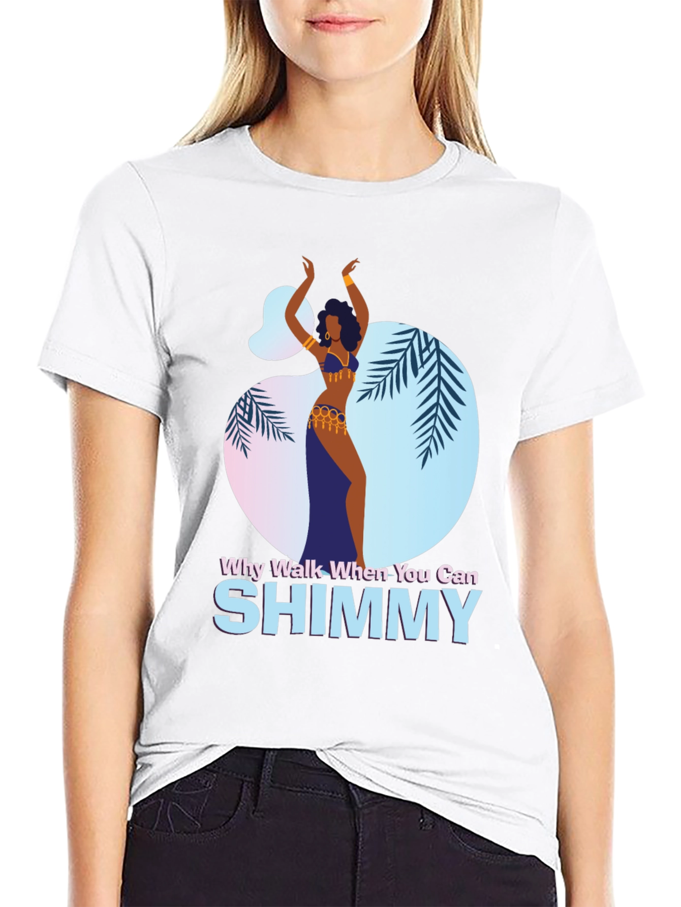 Black Shimmy Dance Graphic Tee - Why Walk When You Can Shimmy view 9