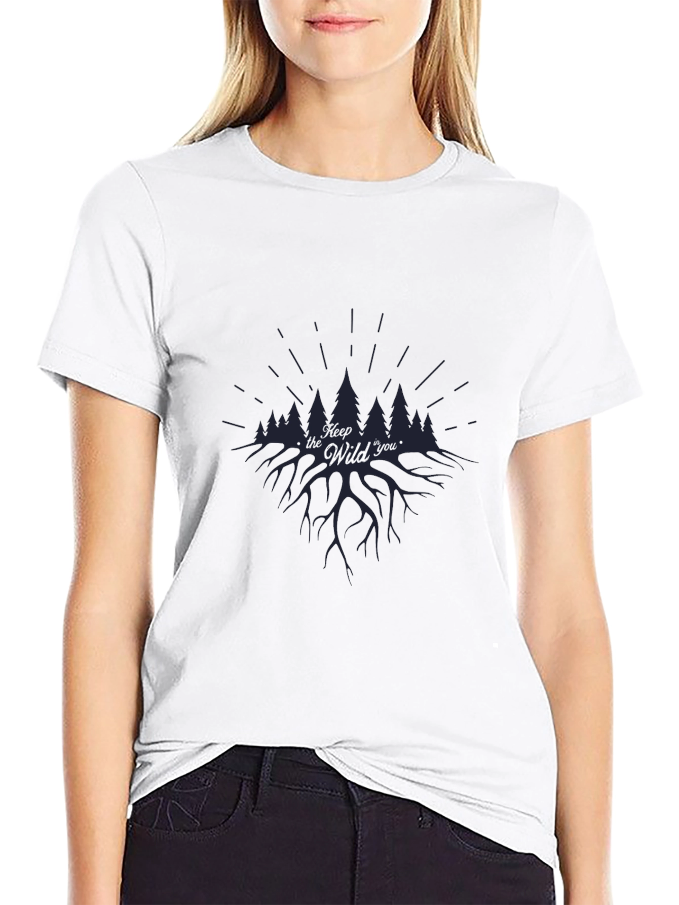 Black Keep the Wild You T-Shirt - Nature Inspired Graphic Tee view 9