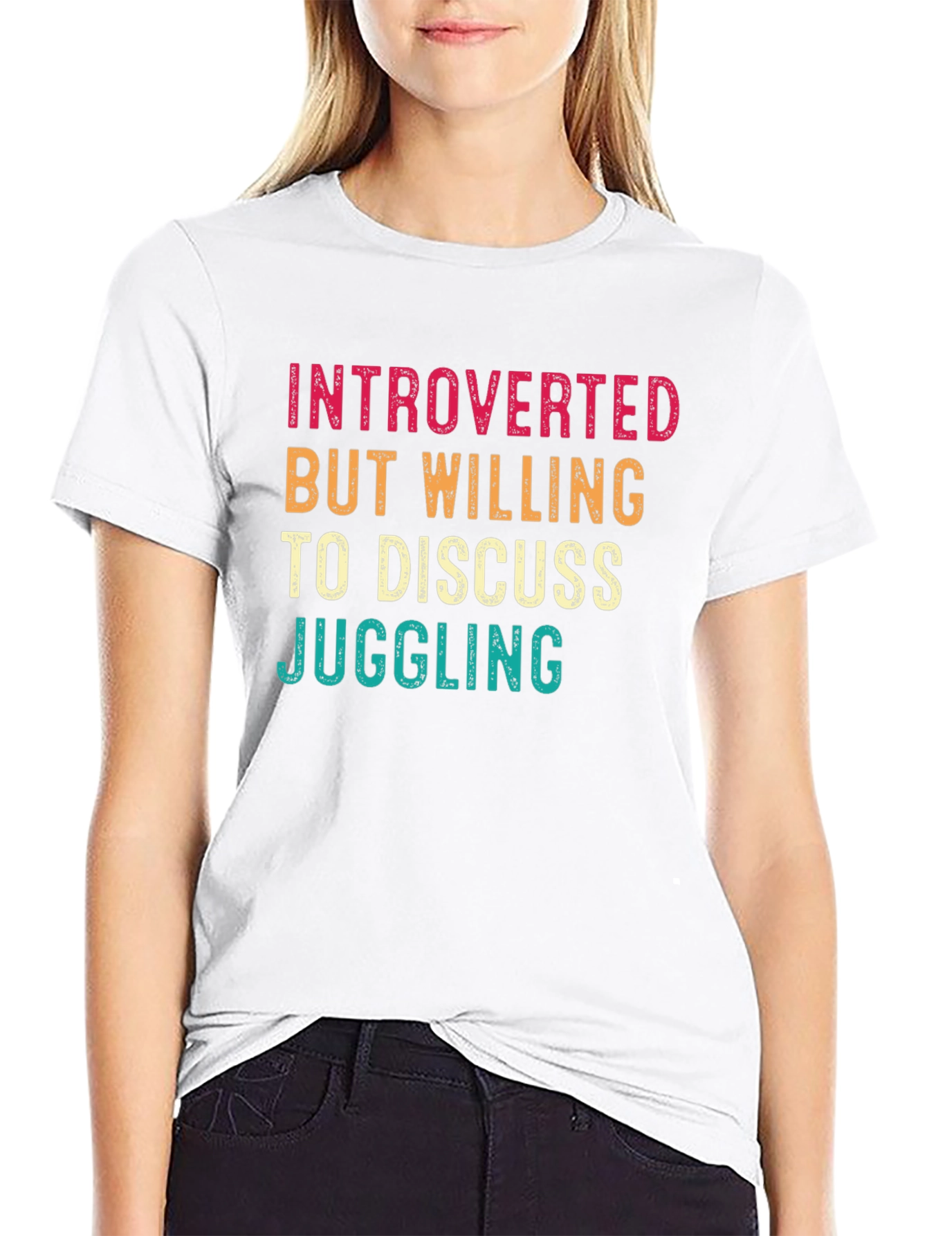 Black Introverted Juggling Enthusiast T-Shirt view 9