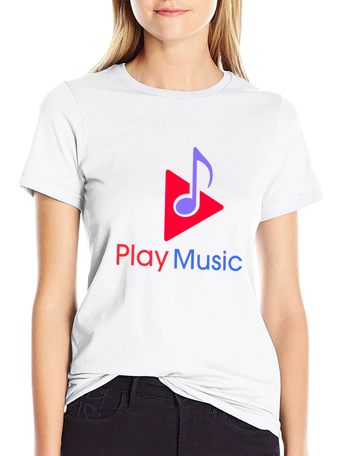 Black Play Music Graphic Tee - Soft Cotton Blend - Casual Wear view 9