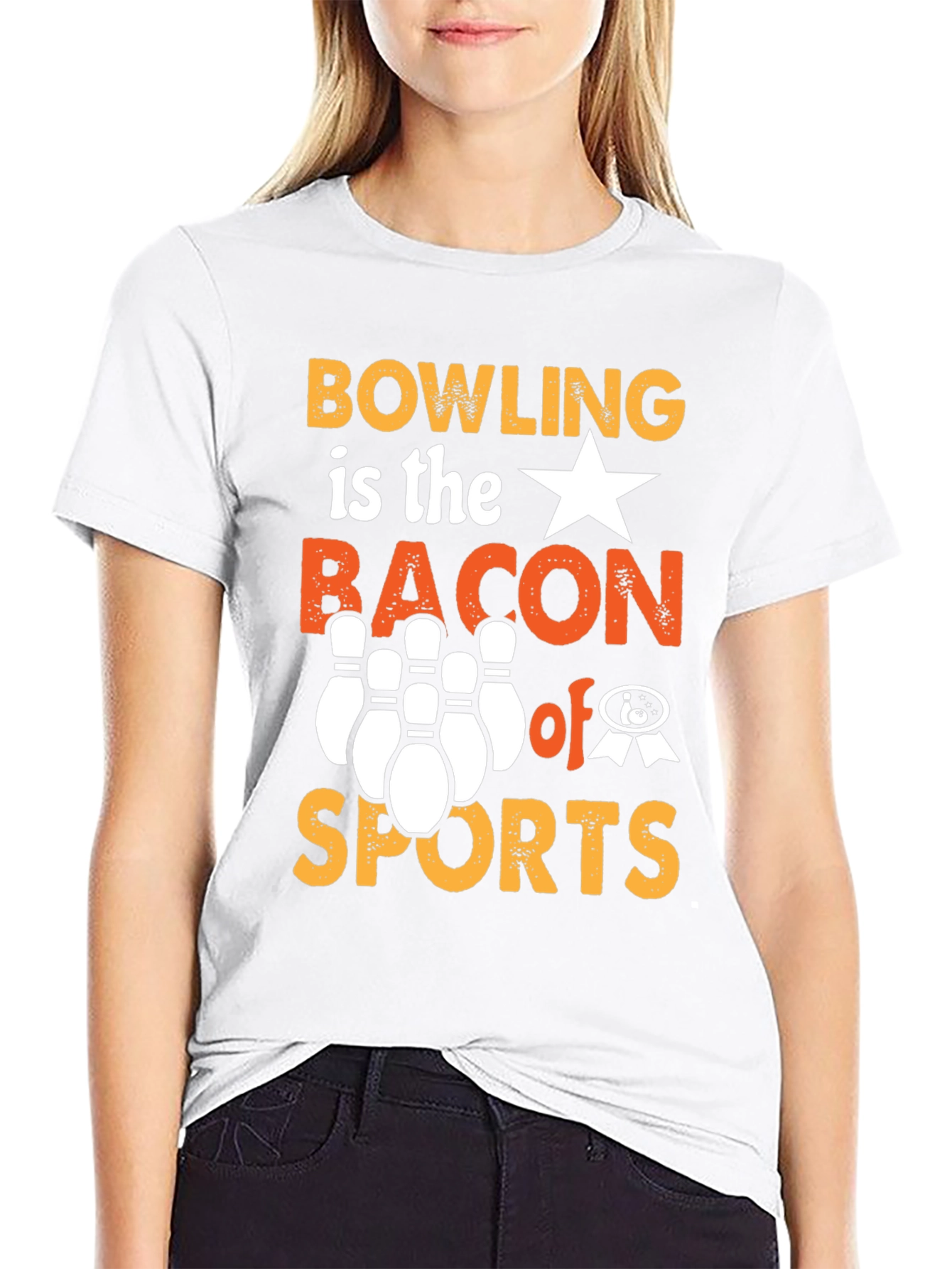 Black Bowling is the Bacon of Sports Graphic T-Shirt view 9