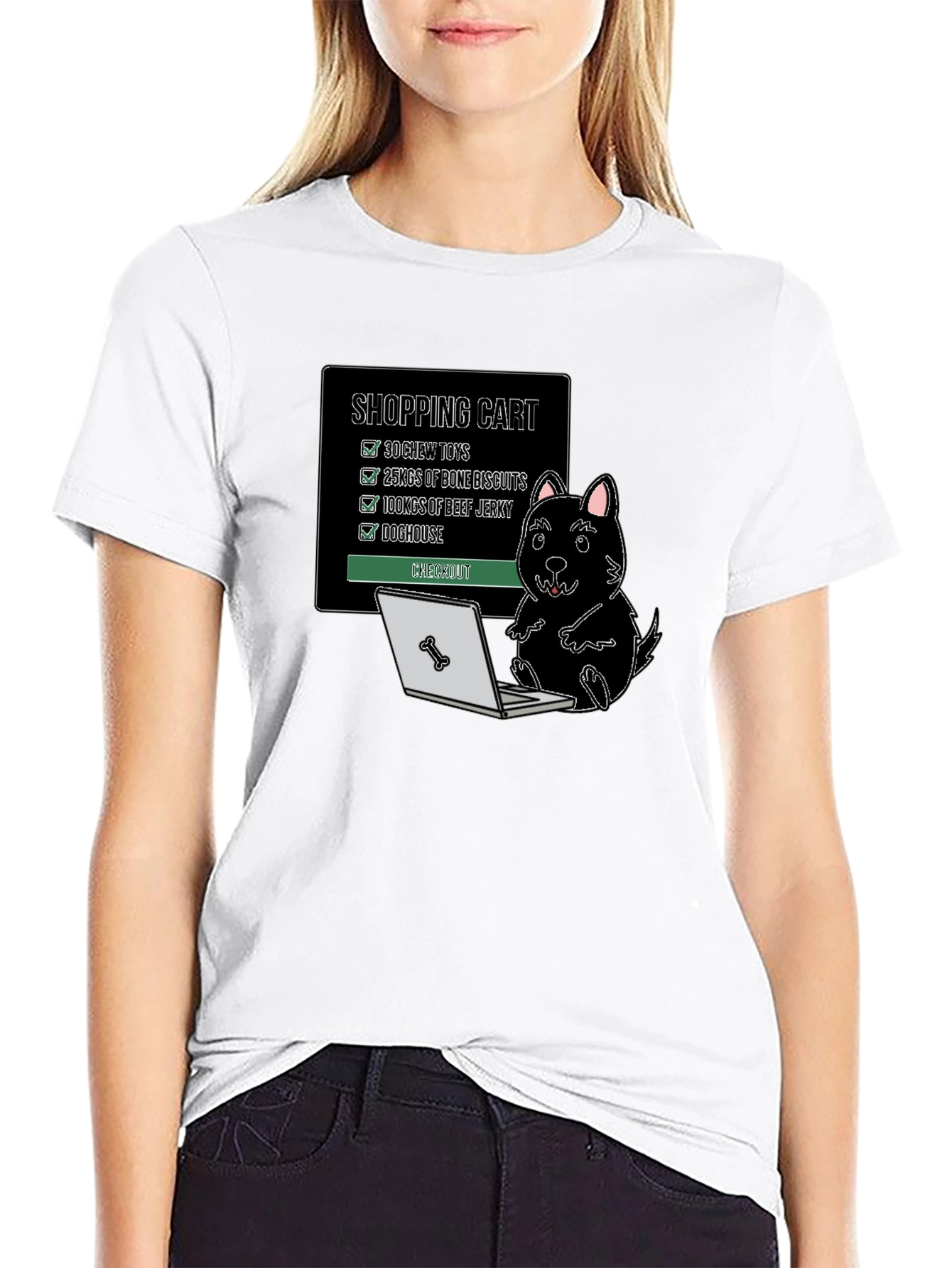 Dog Shopping Cart T-Shirt Funny Canine Gift - 9