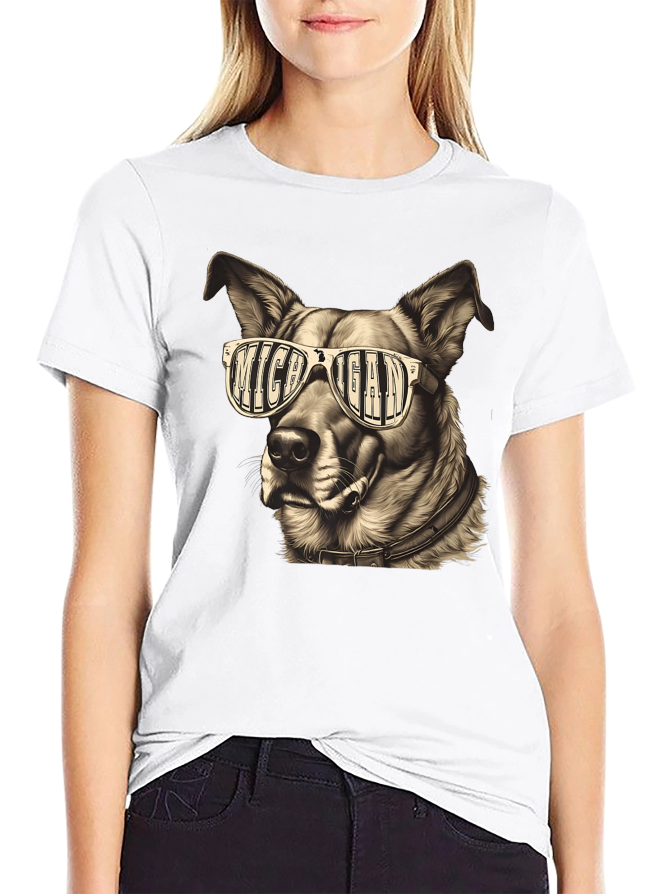 Black Cool Dog Graphic Tee - Michigan Pride view 9