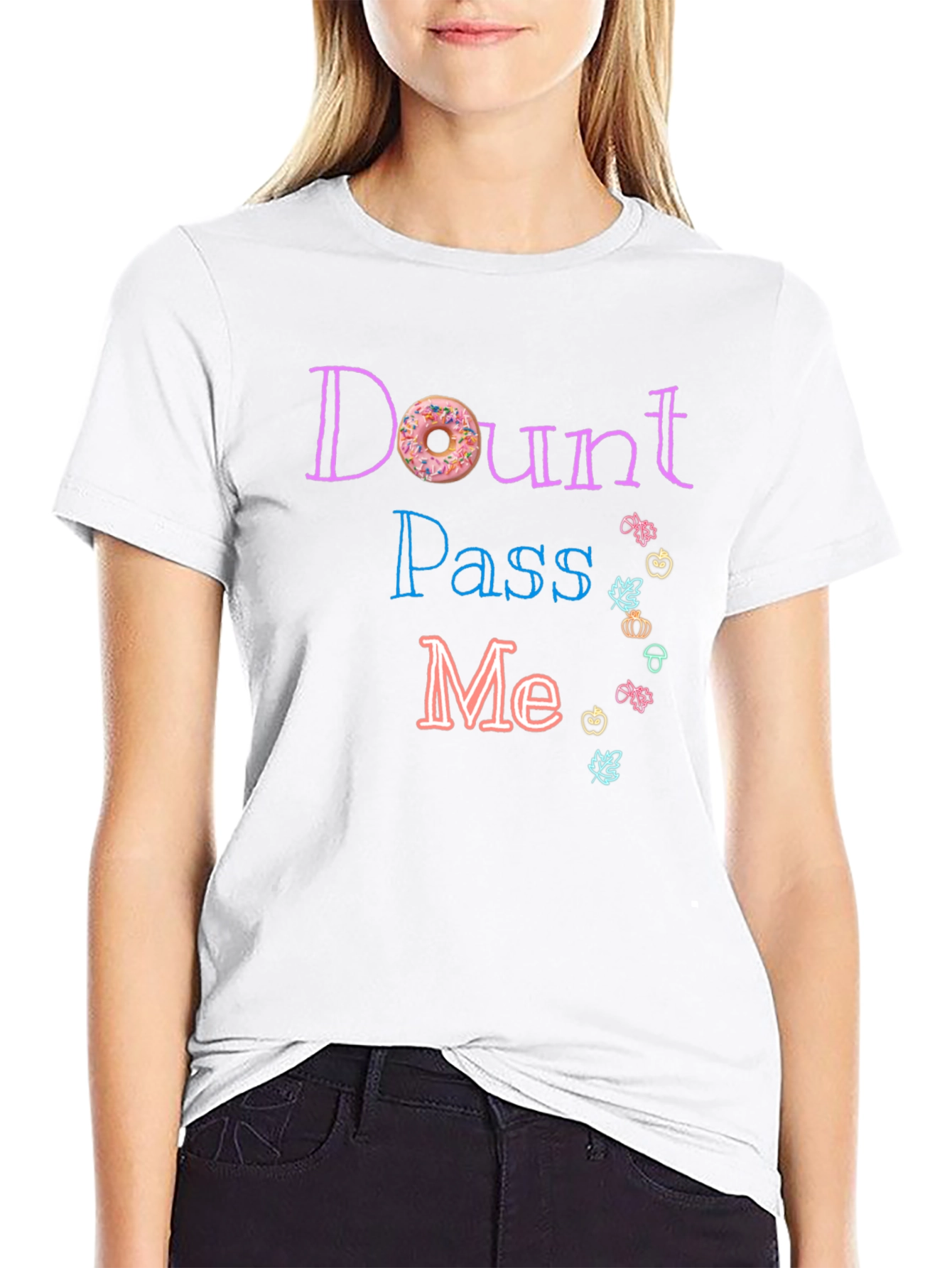 Black Donut Pass Me T-Shirt - Funny Foodie Tee view 9