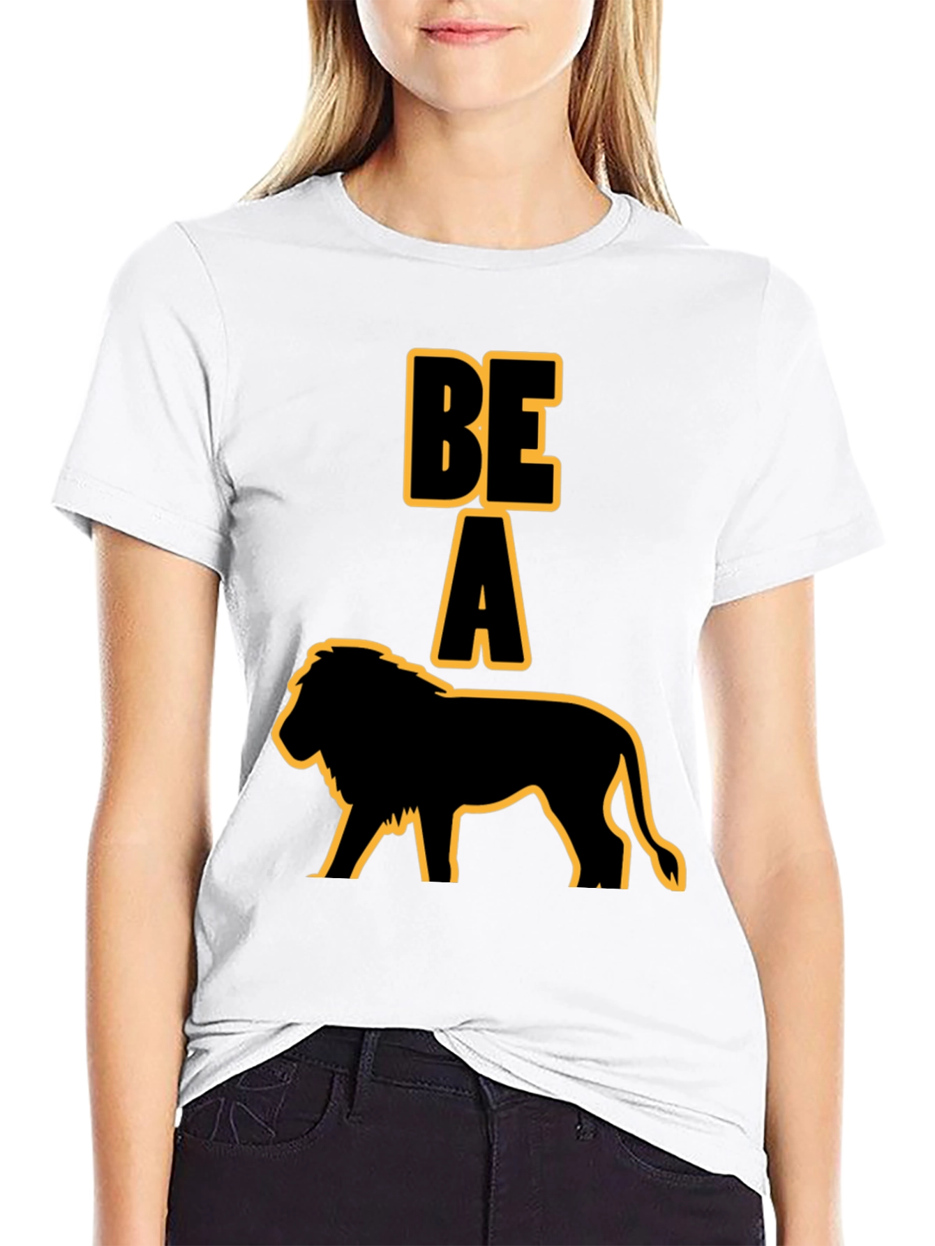 Black Be A Lion Graphic T-Shirt - Bold Statement Tee view 9