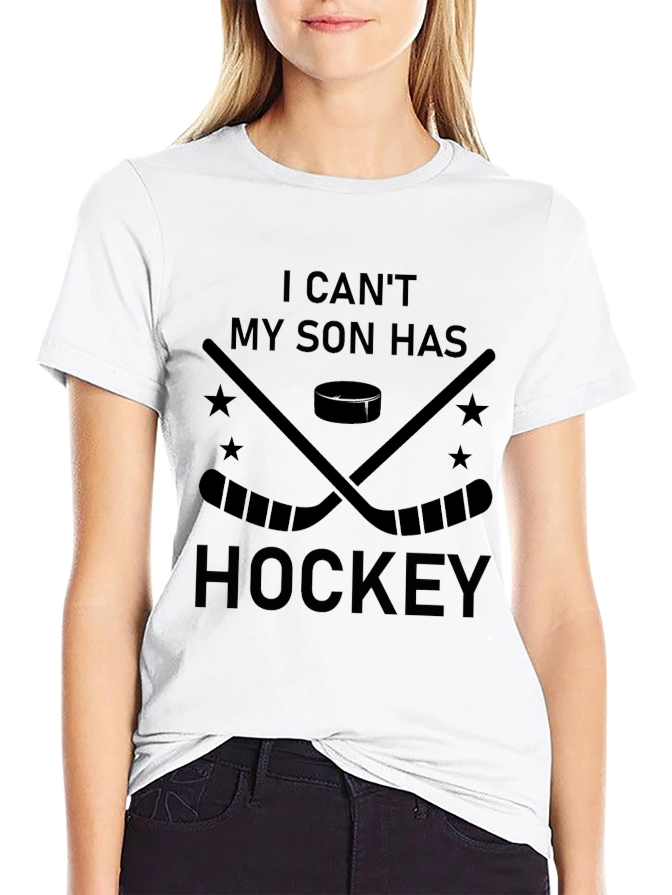 Black Hockey Son T-Shirt - Game Day Dad Tee view 9