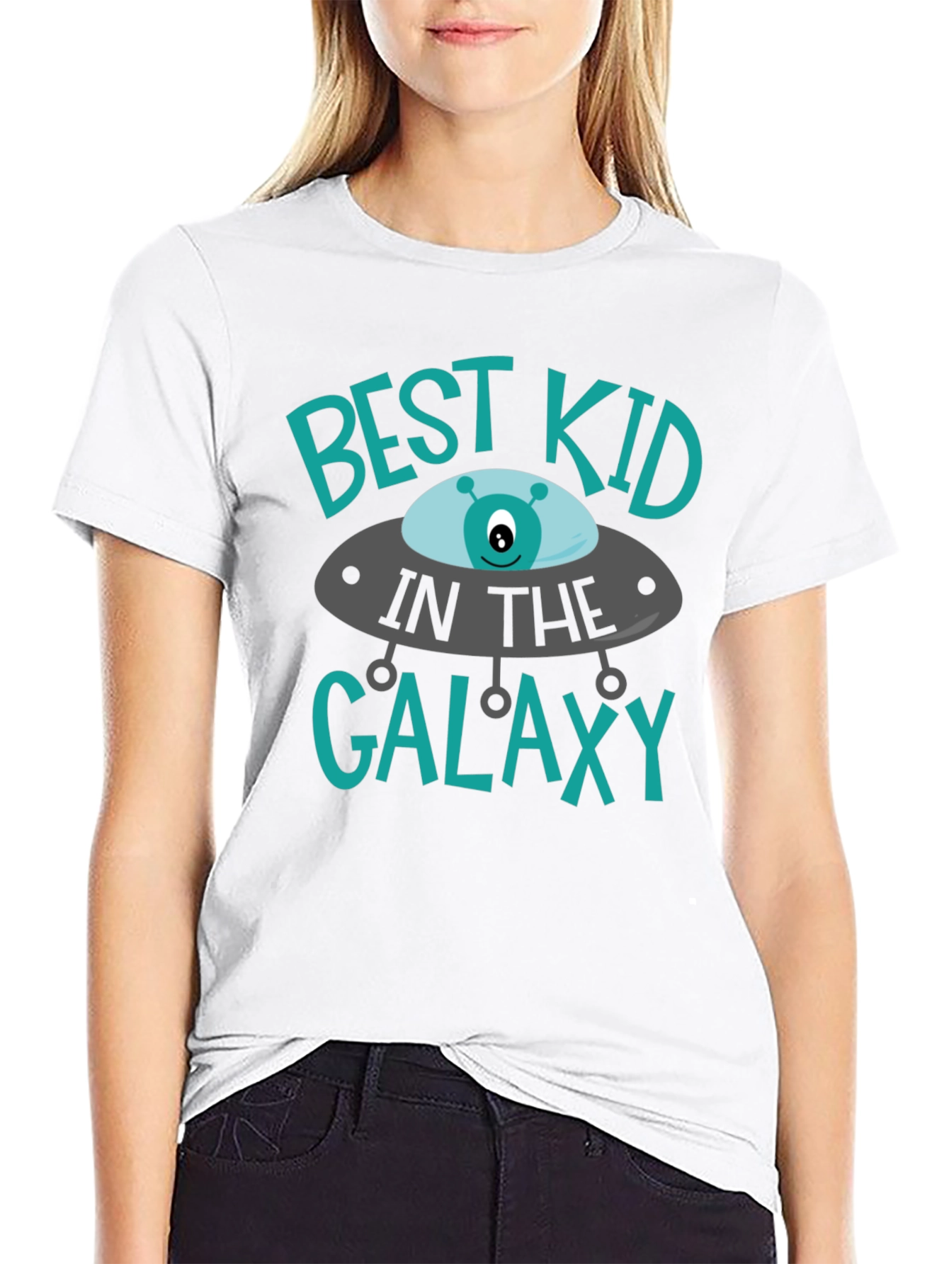Black Best Kid in the Galaxy T-Shirt view 9
