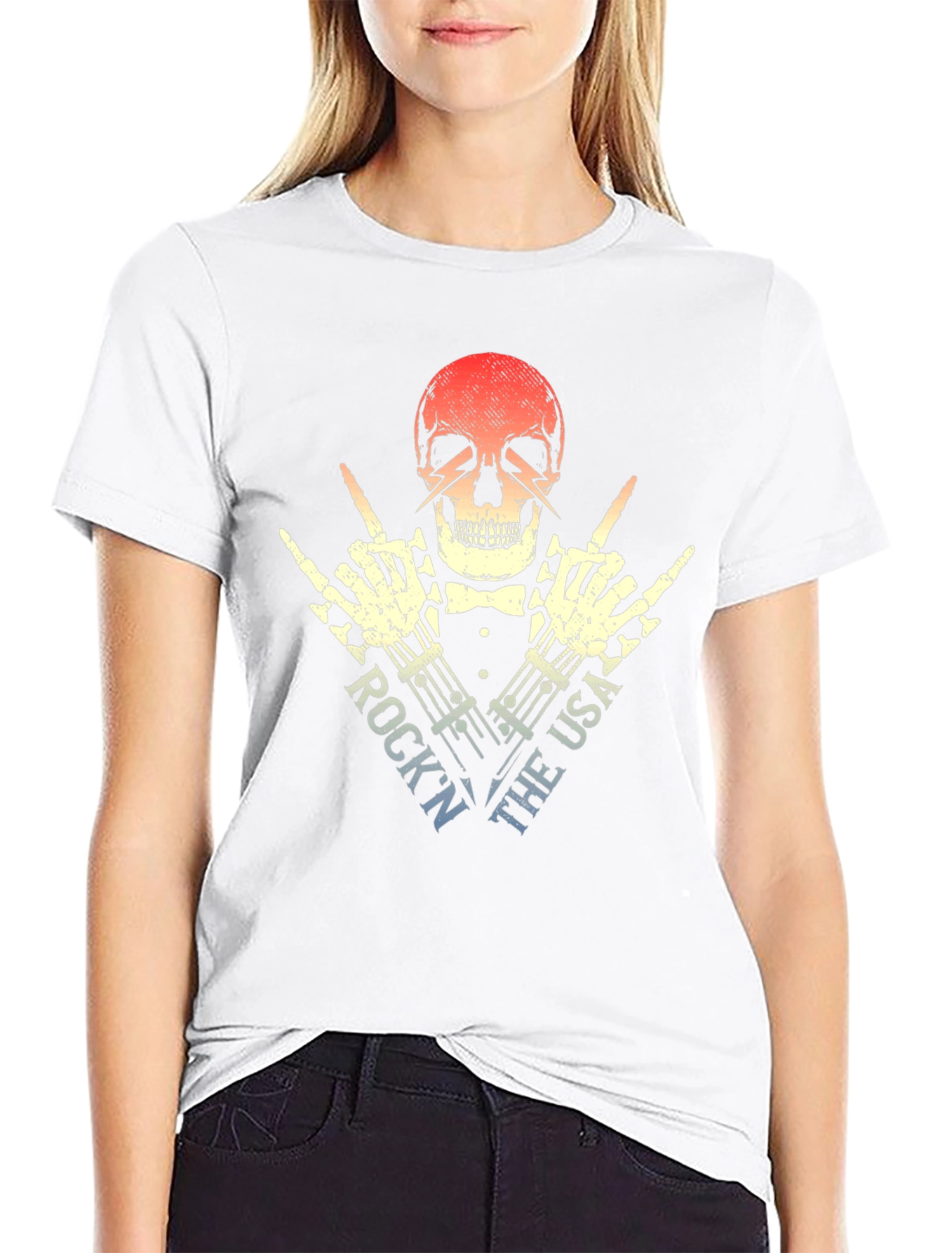 Black Rock 'N The USA Skeleton T-Shirt view 9