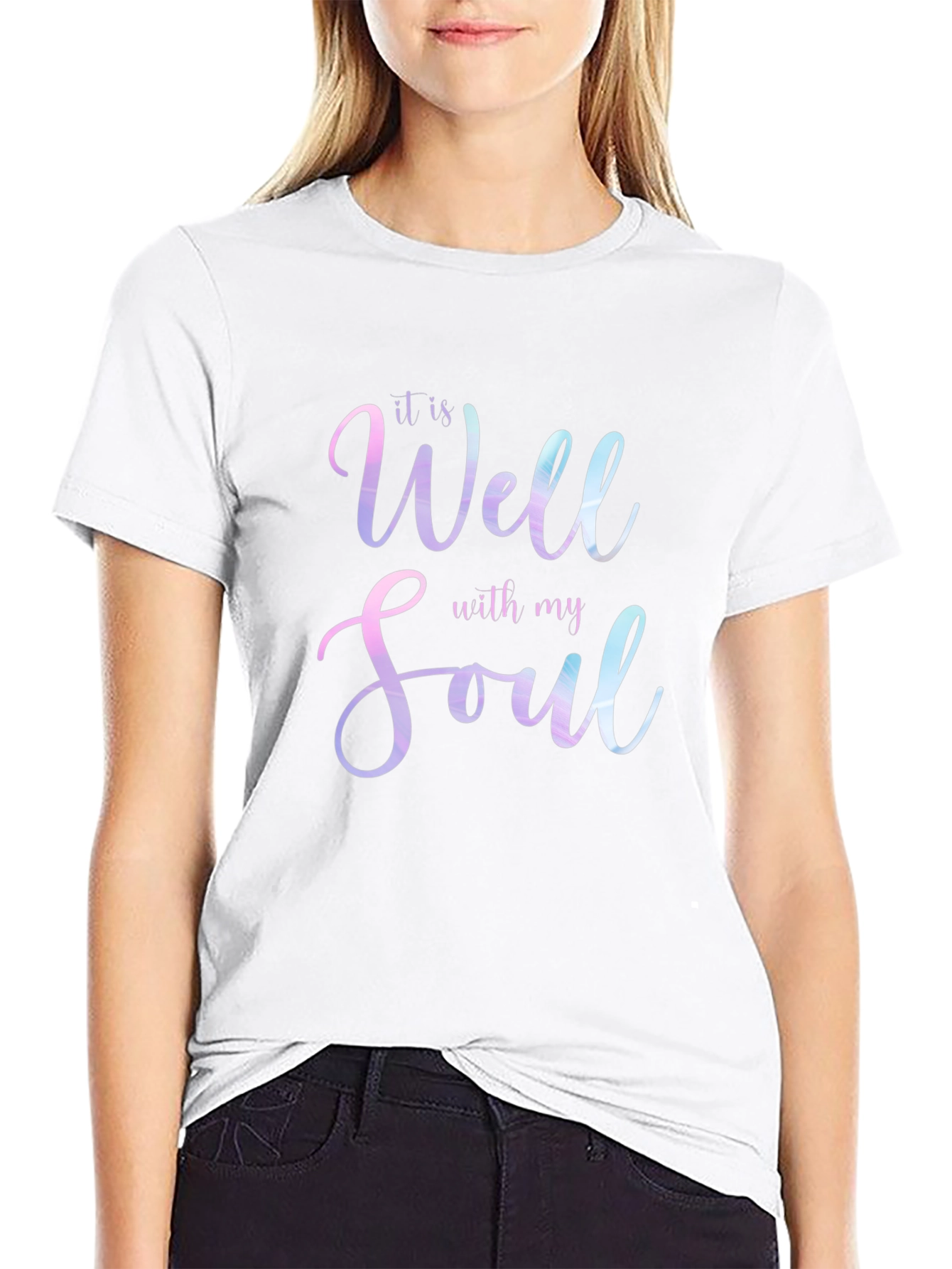 Black It Is Well With My Soul Graphic Tee view 9