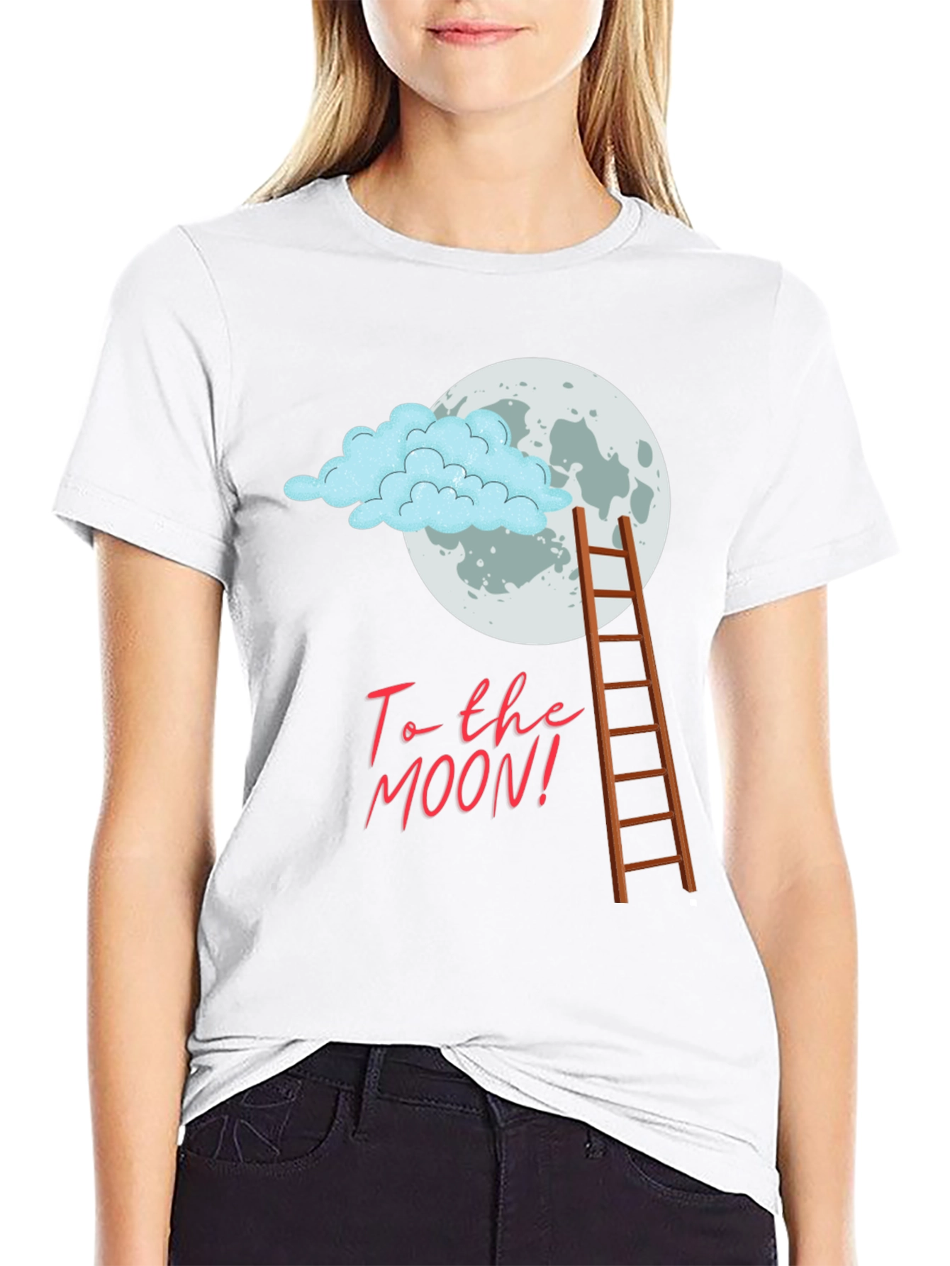 Black To the Moon Graphic Tee view 9