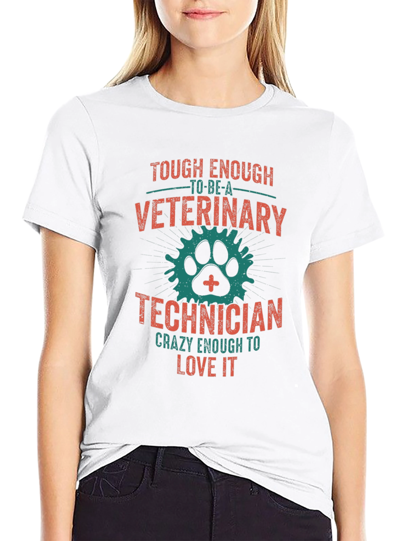 Black Veterinary Technician Graphic T-Shirt view 9
