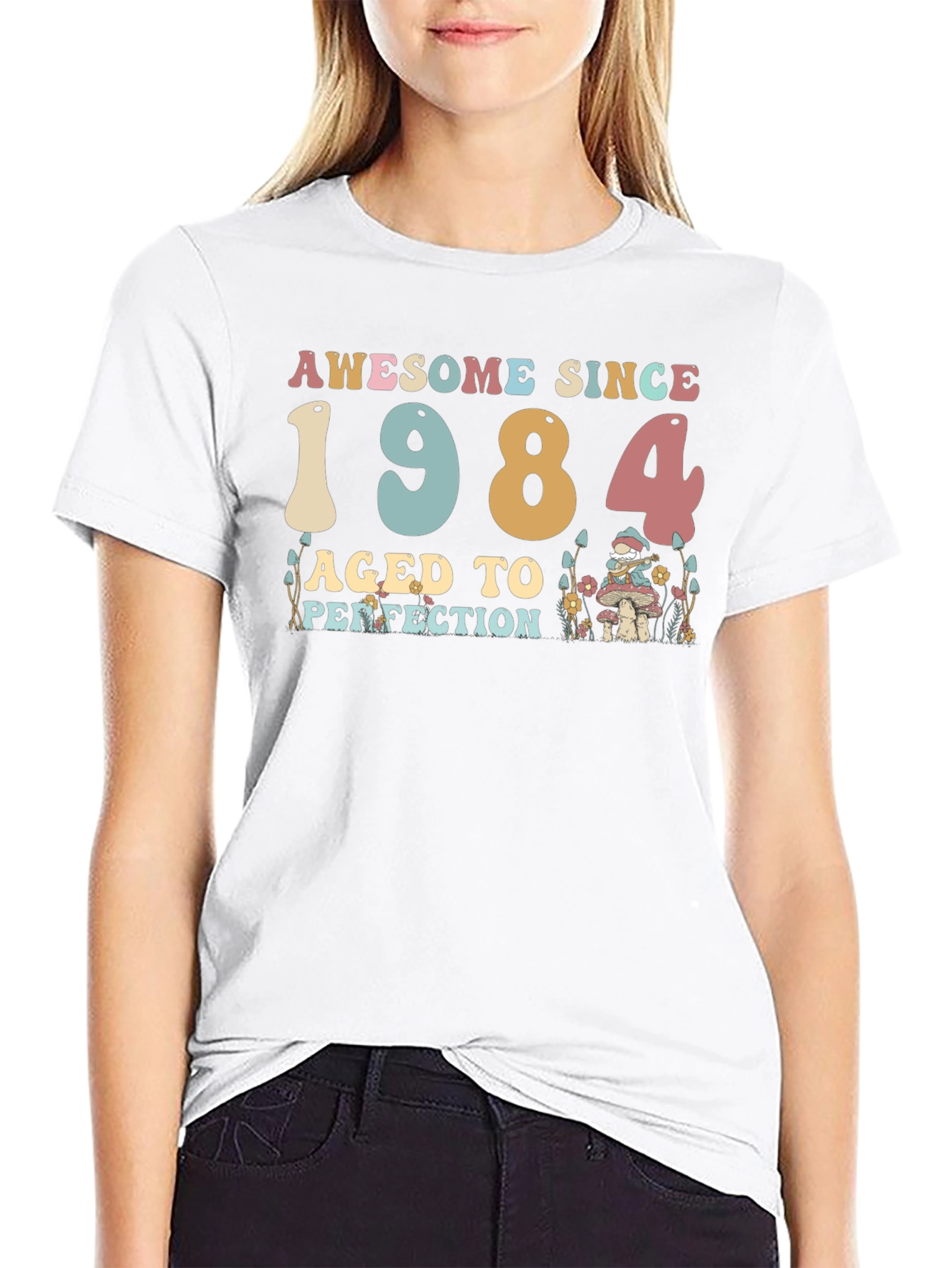 Black Awesome Since 1984 T-Shirt view 9