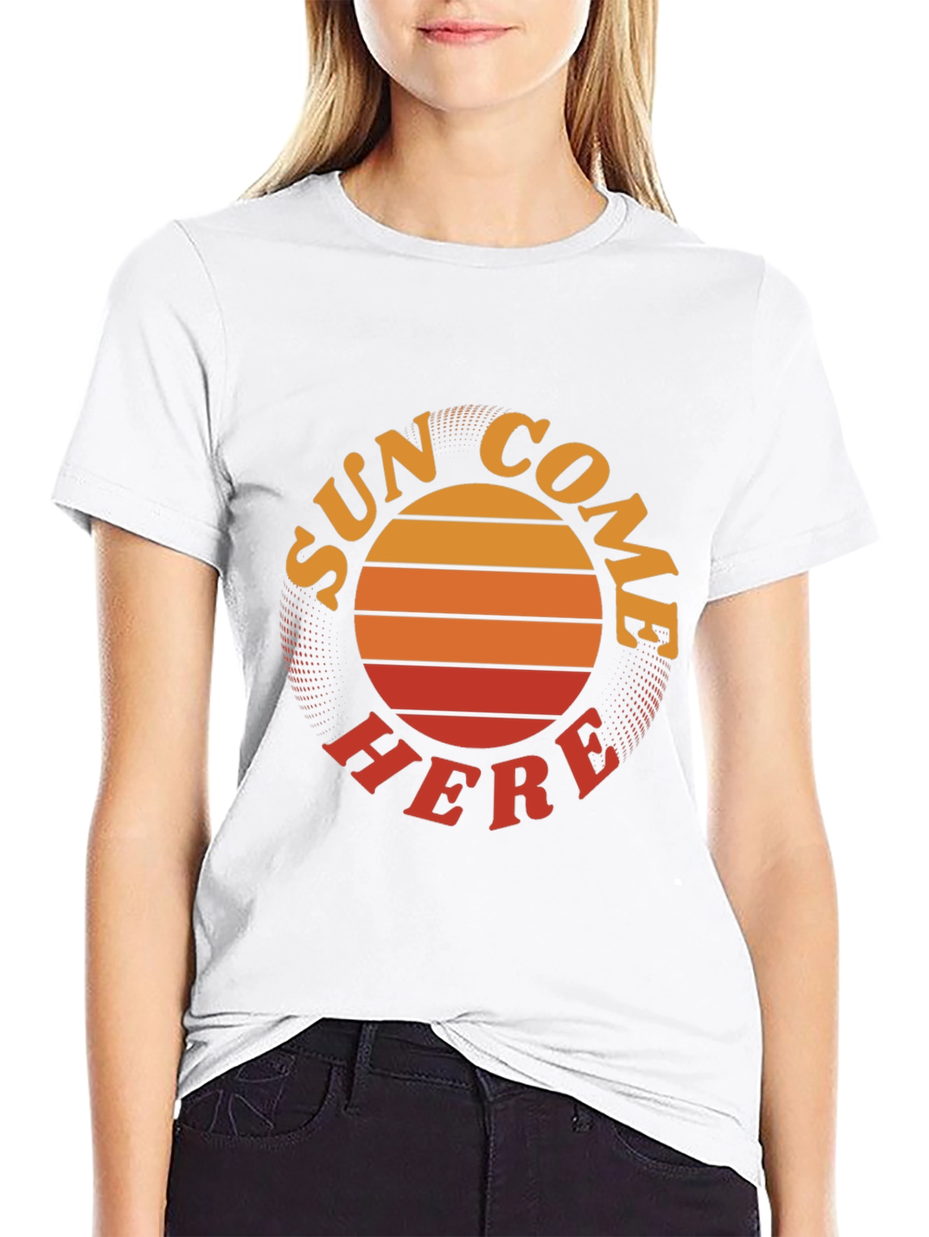 Black Sun Come Here Graphic Tee - Retro Vibe view 9
