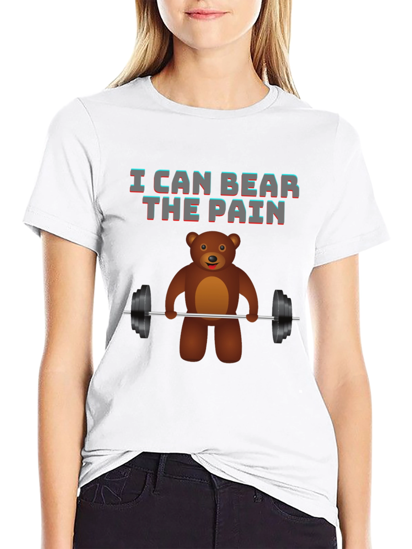 Black I Can Bear The Pain T-Shirt, Gym Humor, Workout Tee view 9