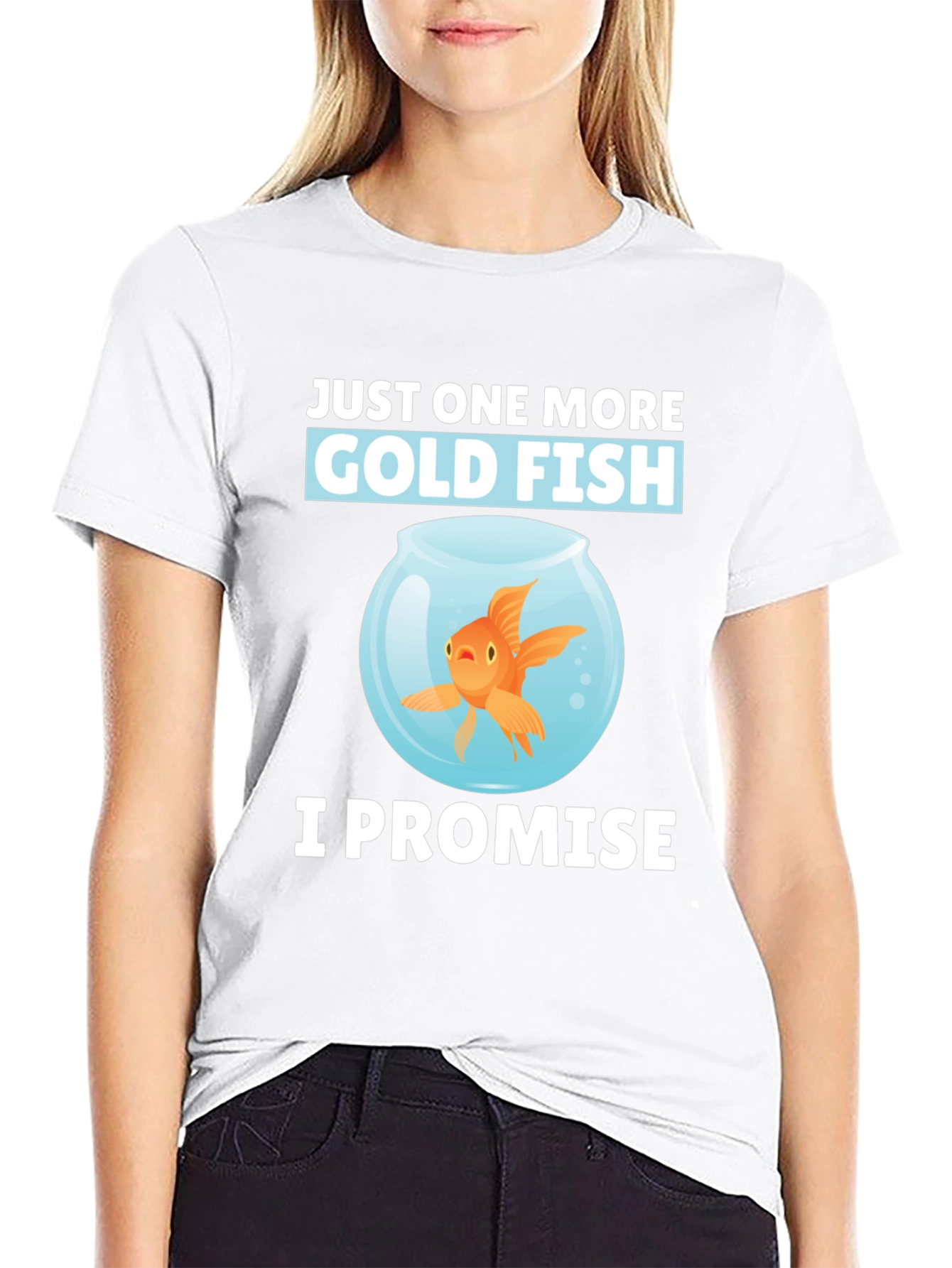 Black Just One More Goldfish Graphic Tee view 9