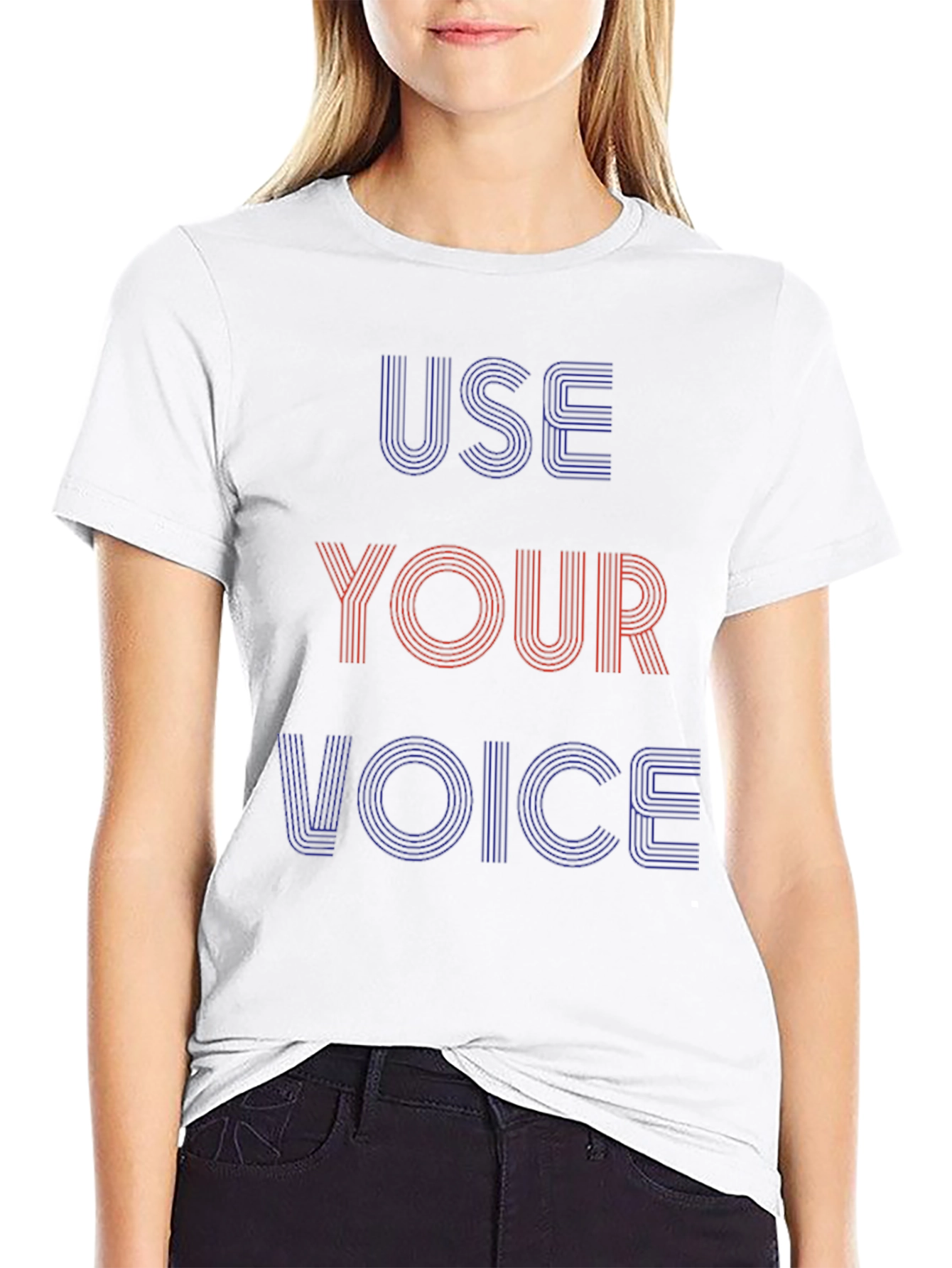 Black Use Your Voice Graphic T-Shirt - Black view 9