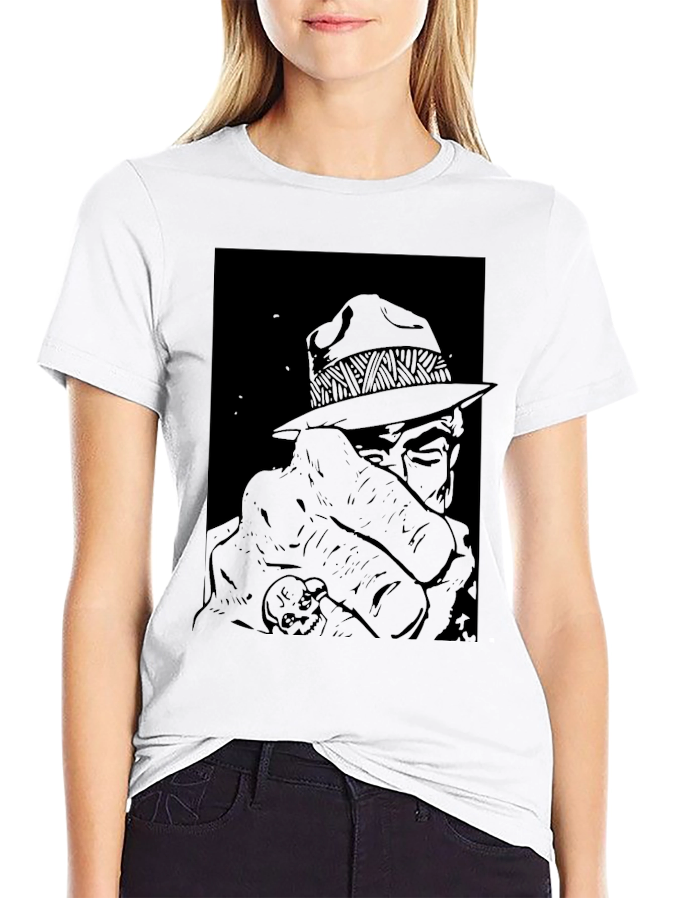 Black Retro Detective Graphic Tee - Classic Cool view 9