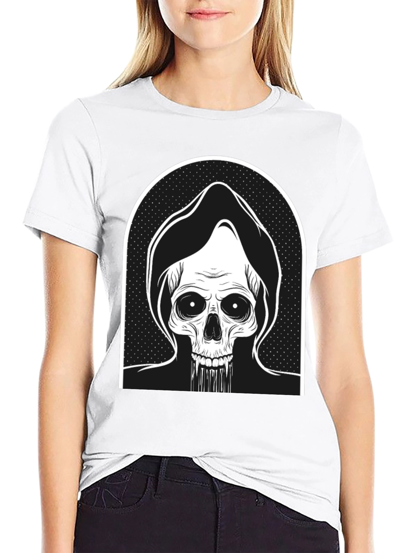 Black Grim Reaper Graphic Tee - Black view 9