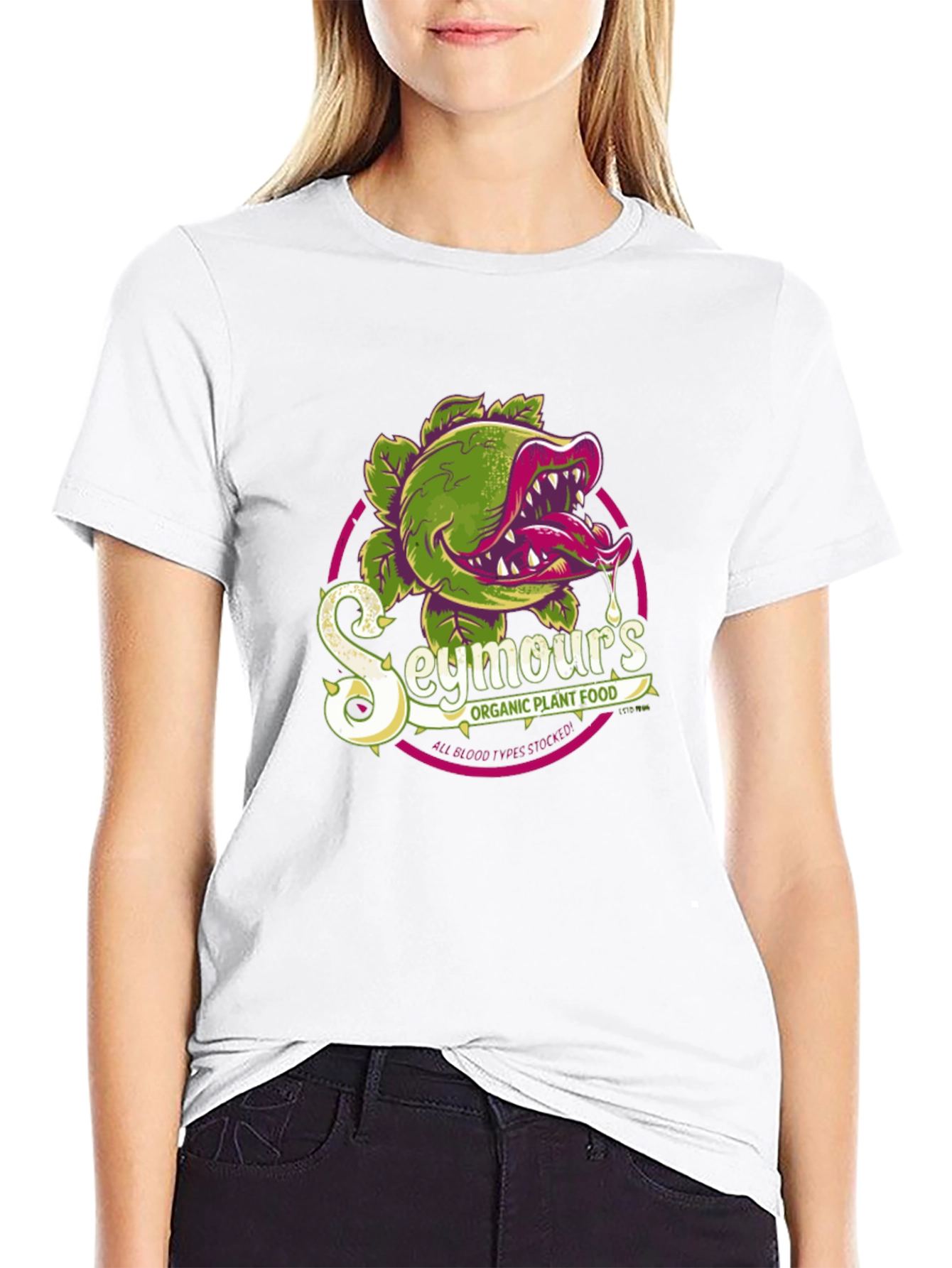 Black Seymour's Organic Plant Food Graphic T-Shirt view 9