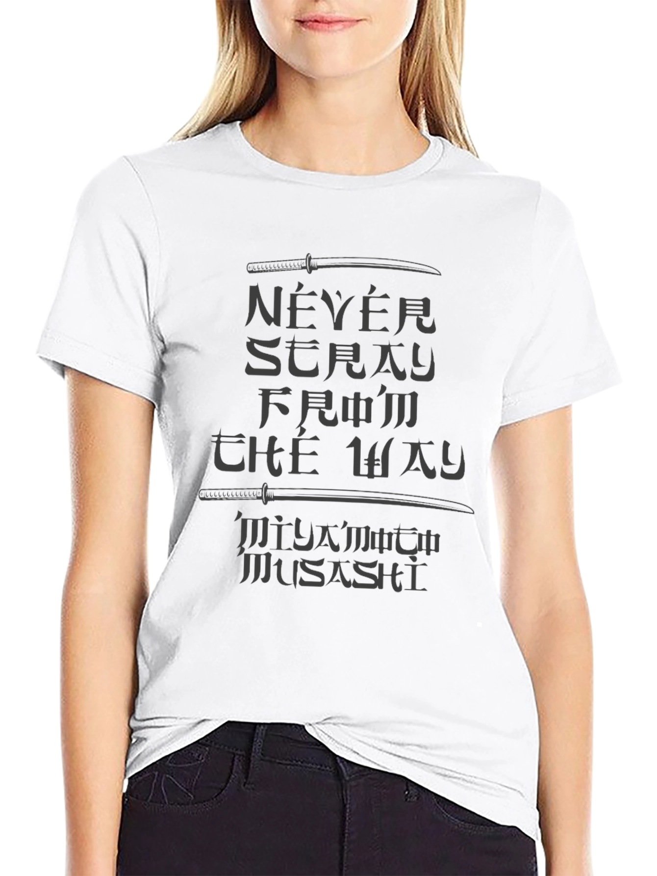 Black Never Stray T-Shirt, The Way, Musashi view 9