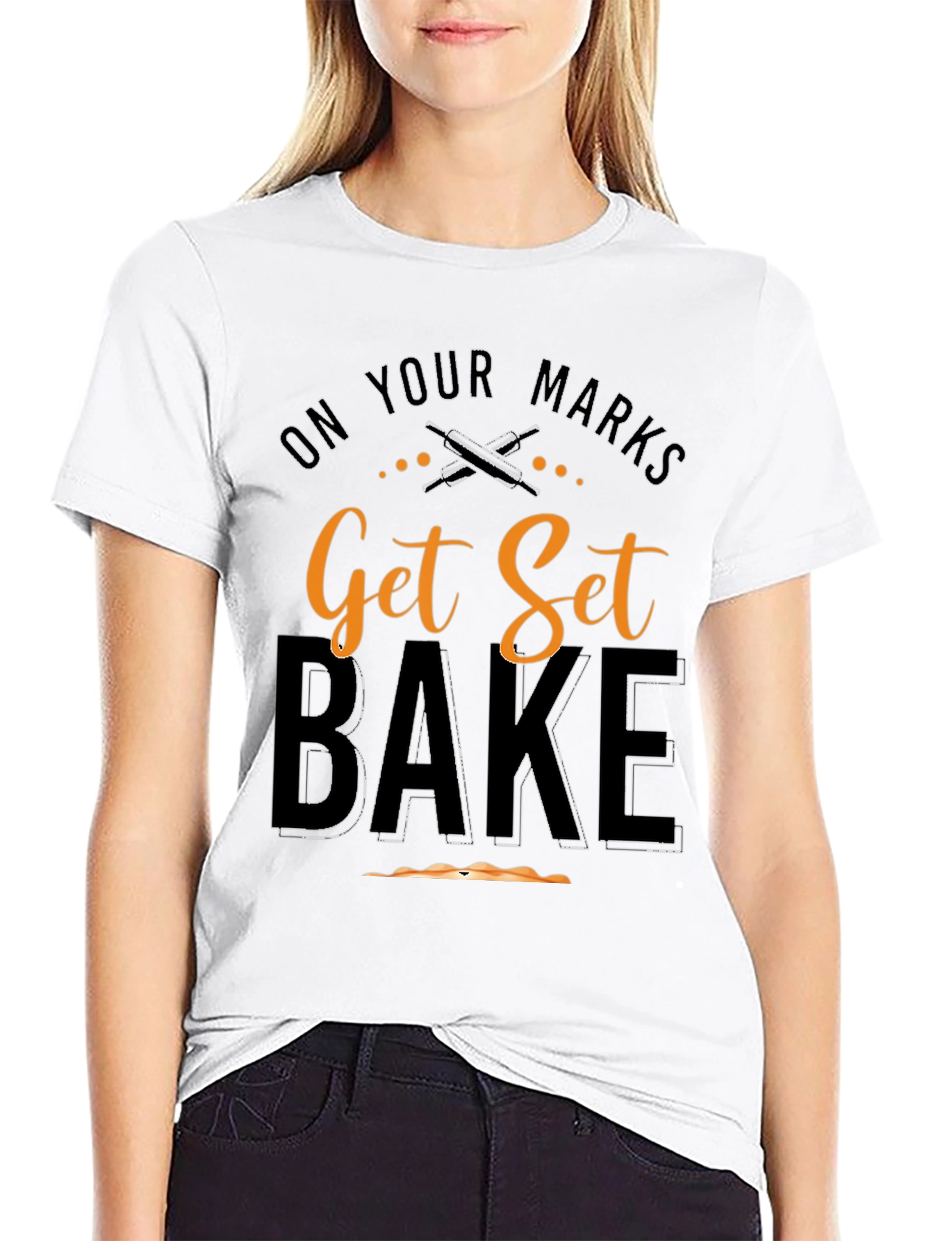 Black Get Set Bake Black T-Shirt view 9