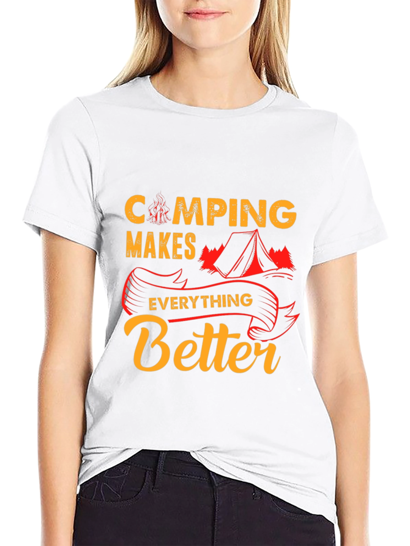 Black Camping Makes Everything Better T-Shirt view 9