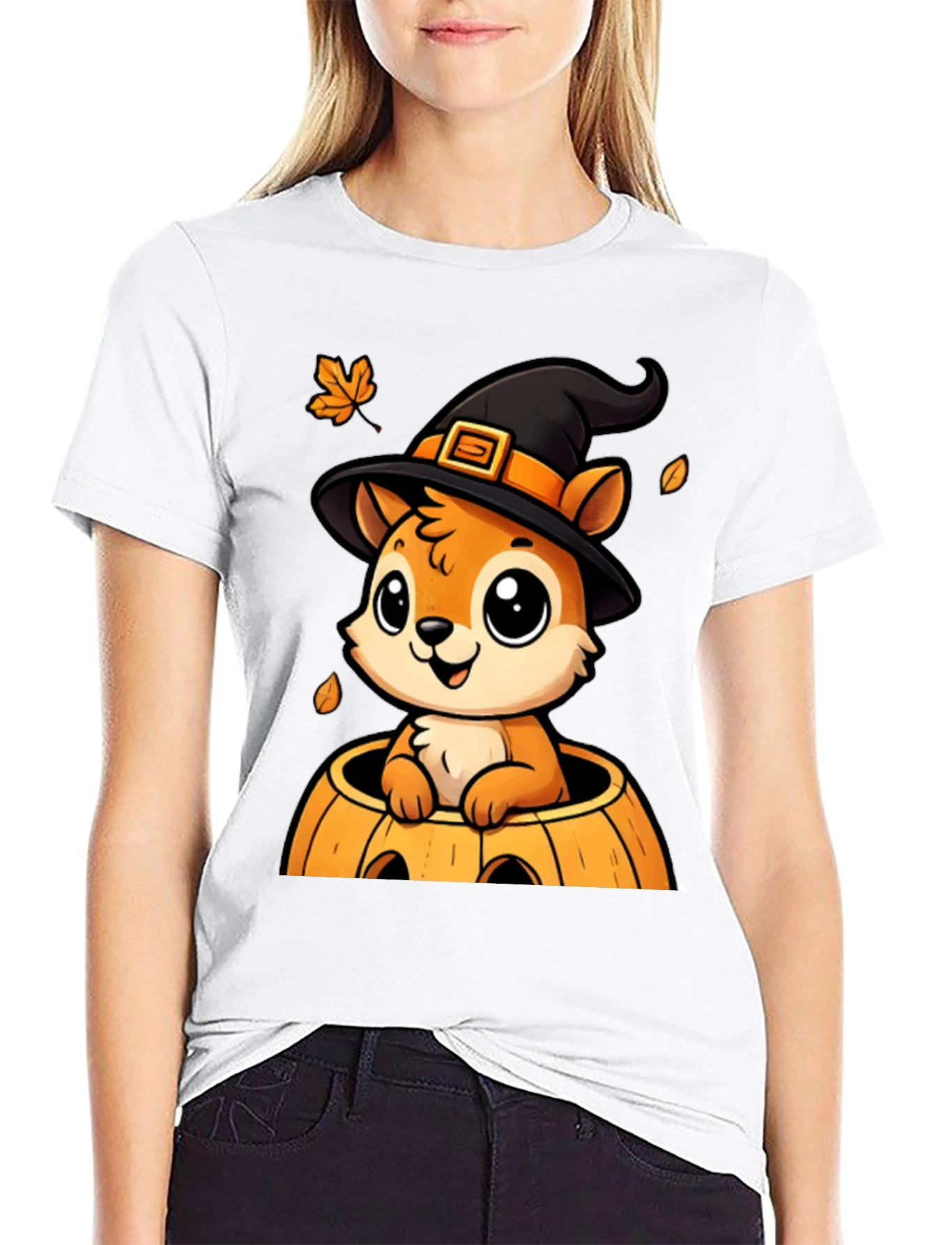 Black Halloween Squirrel T-Shirt view 9
