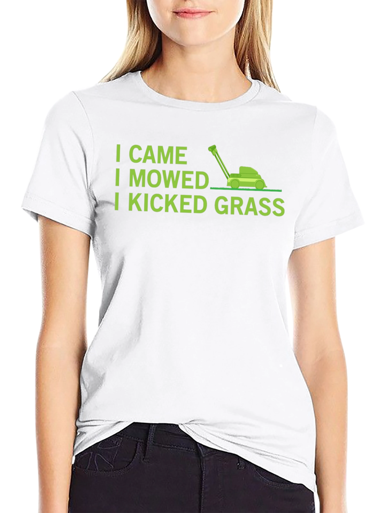 Black I Came I Mowed I Kicked Grass T-Shirt view 9