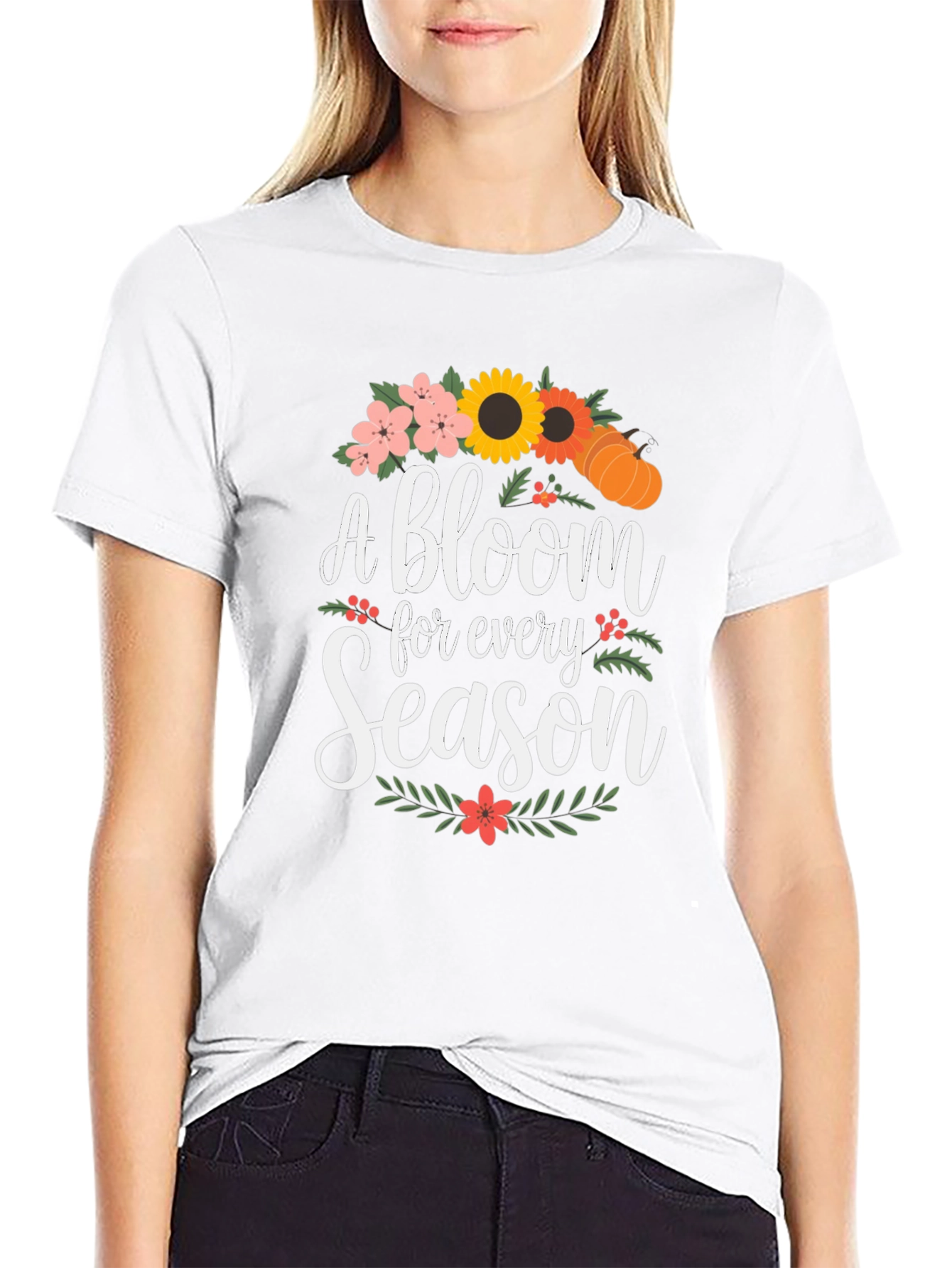 Black A Bloom for Every Season T-Shirt view 9