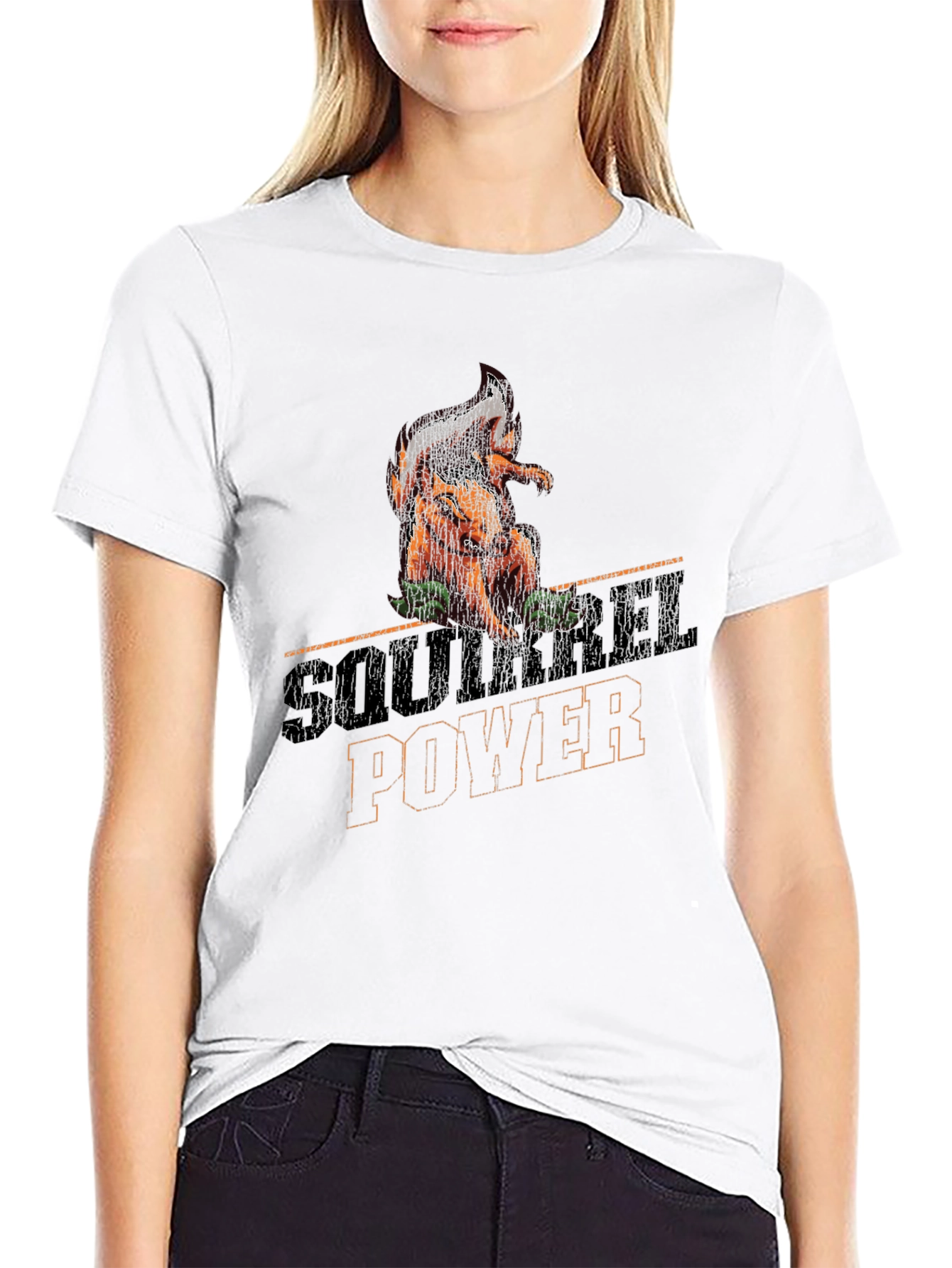 Black Squirrel Power Graphic Tee - Black view 9