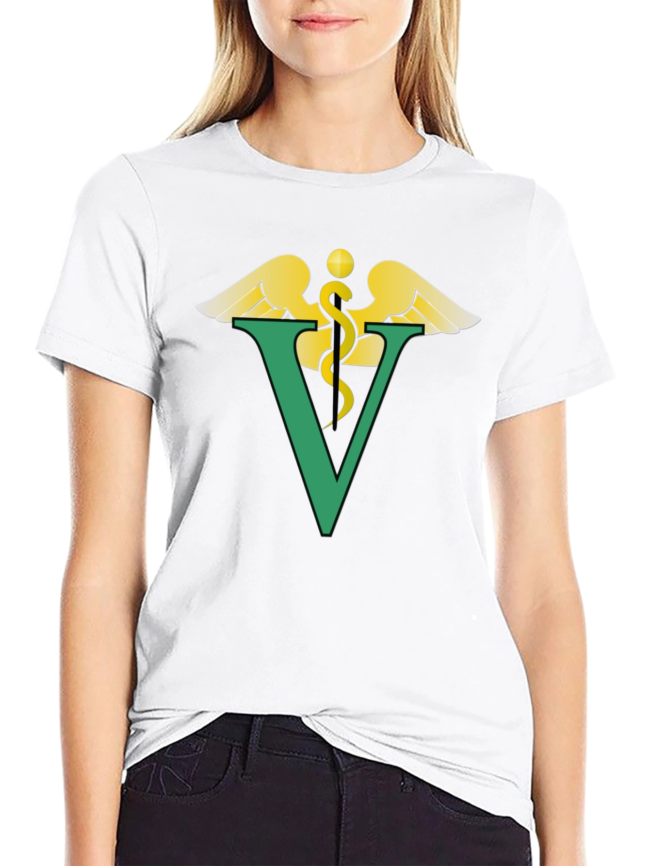 Black Vet Symbol Graphic T-Shirt - Unisex Tee view 9