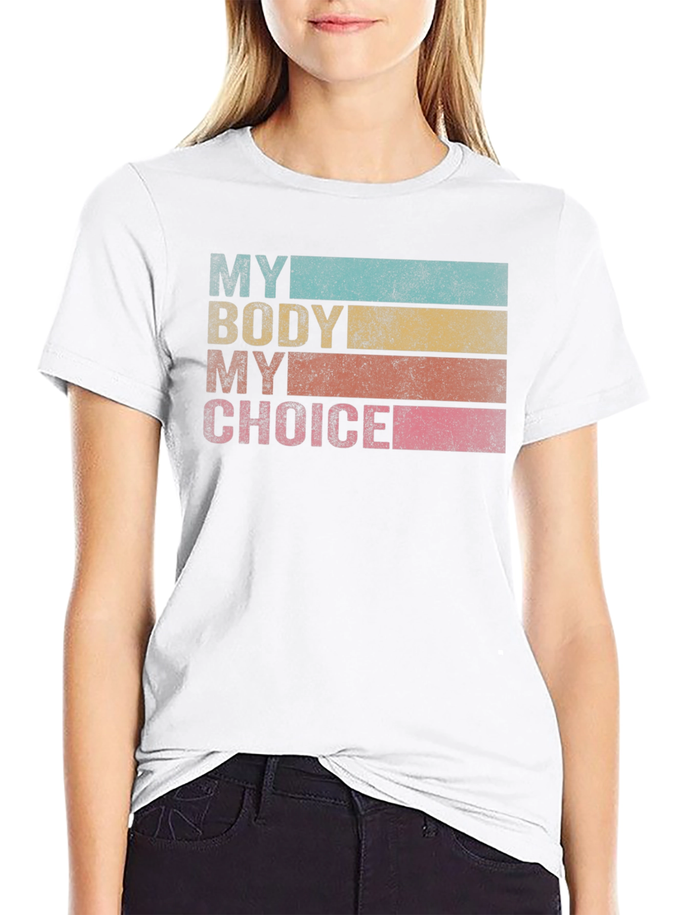 Black My Body My Choice Retro Tee - Black view 9