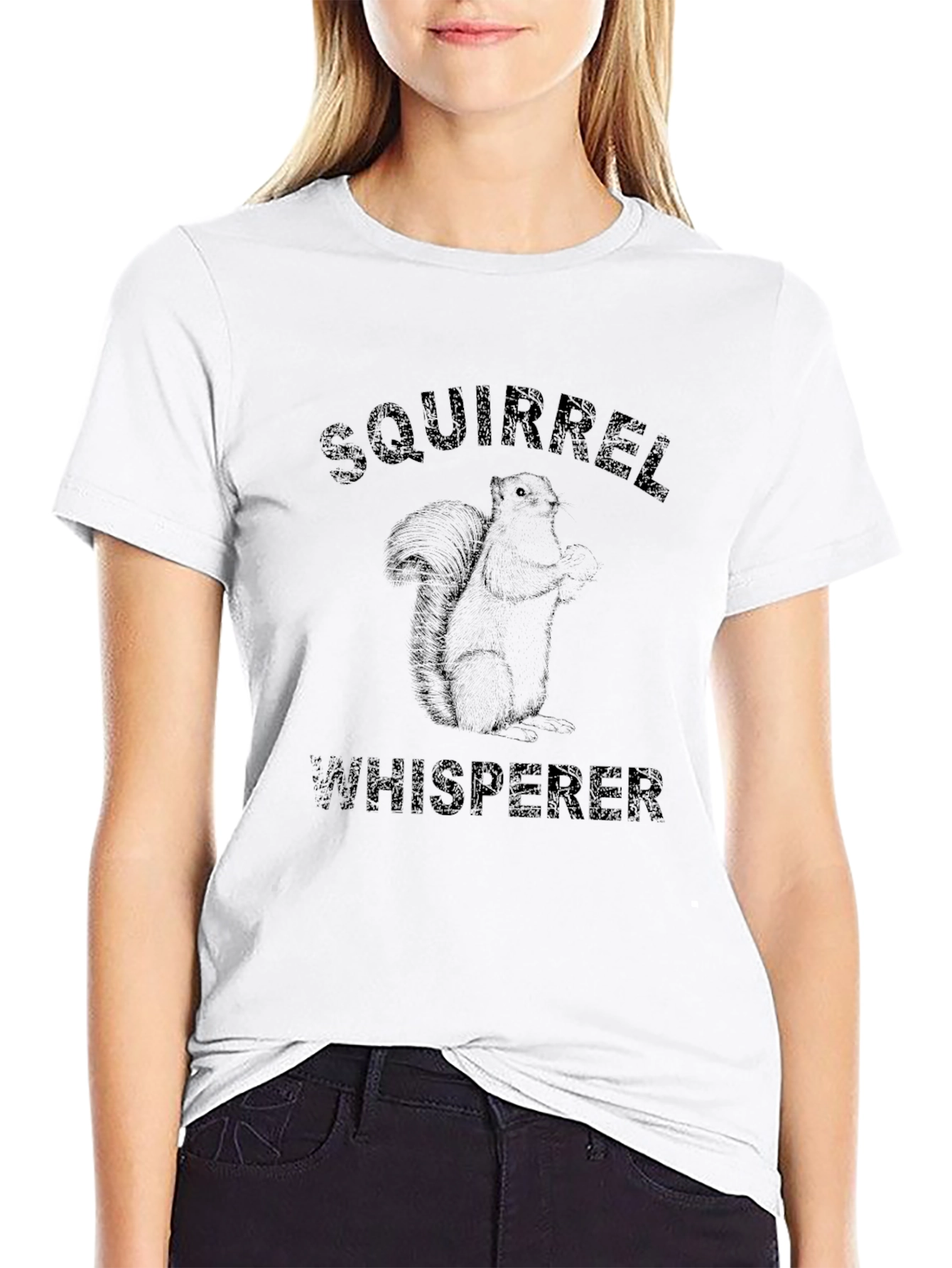 Black Squirrel Whisperer Graphic T-Shirt view 9