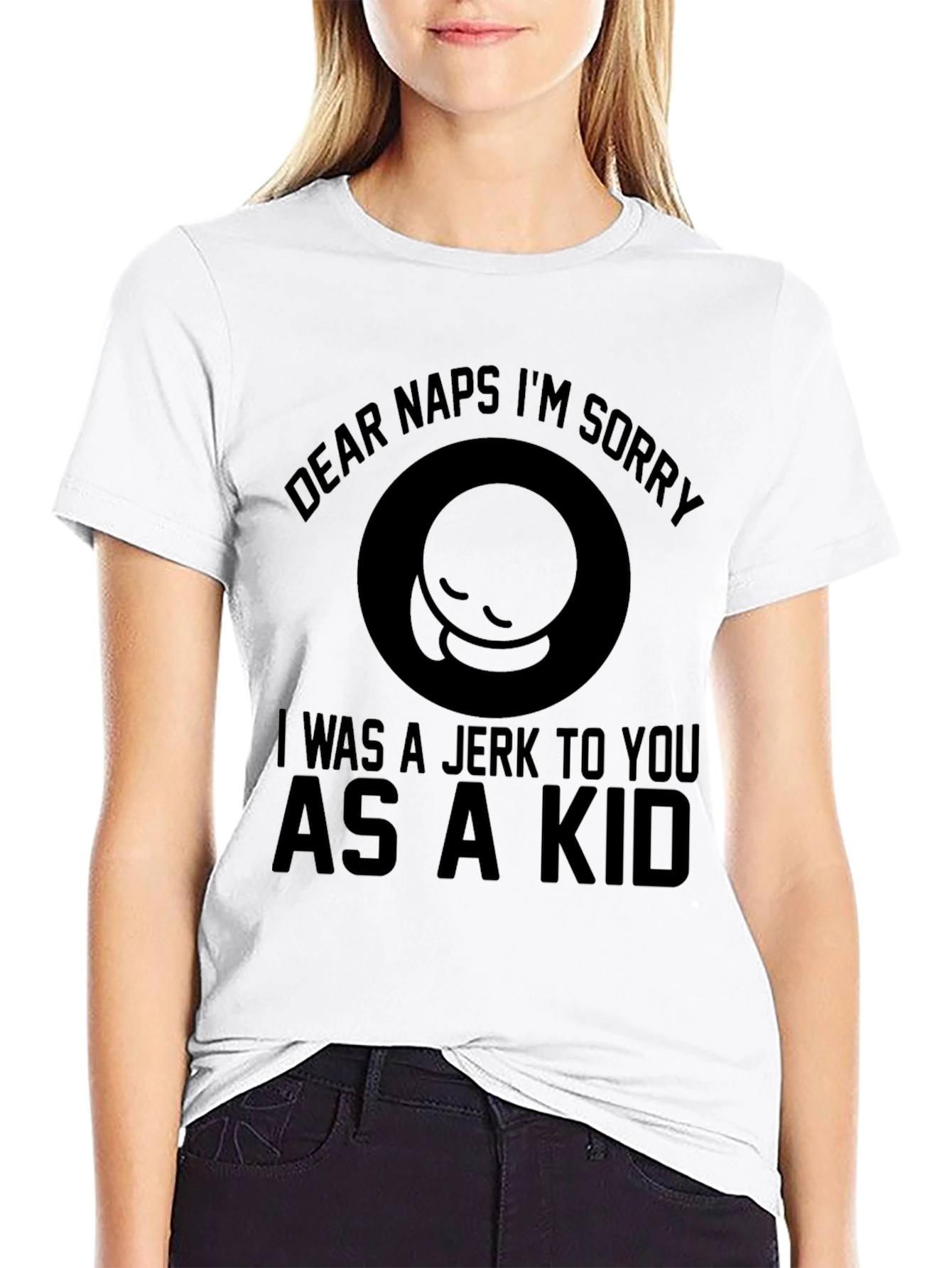 Black Funny "Dear Naps" Graphic T-Shirt view 9