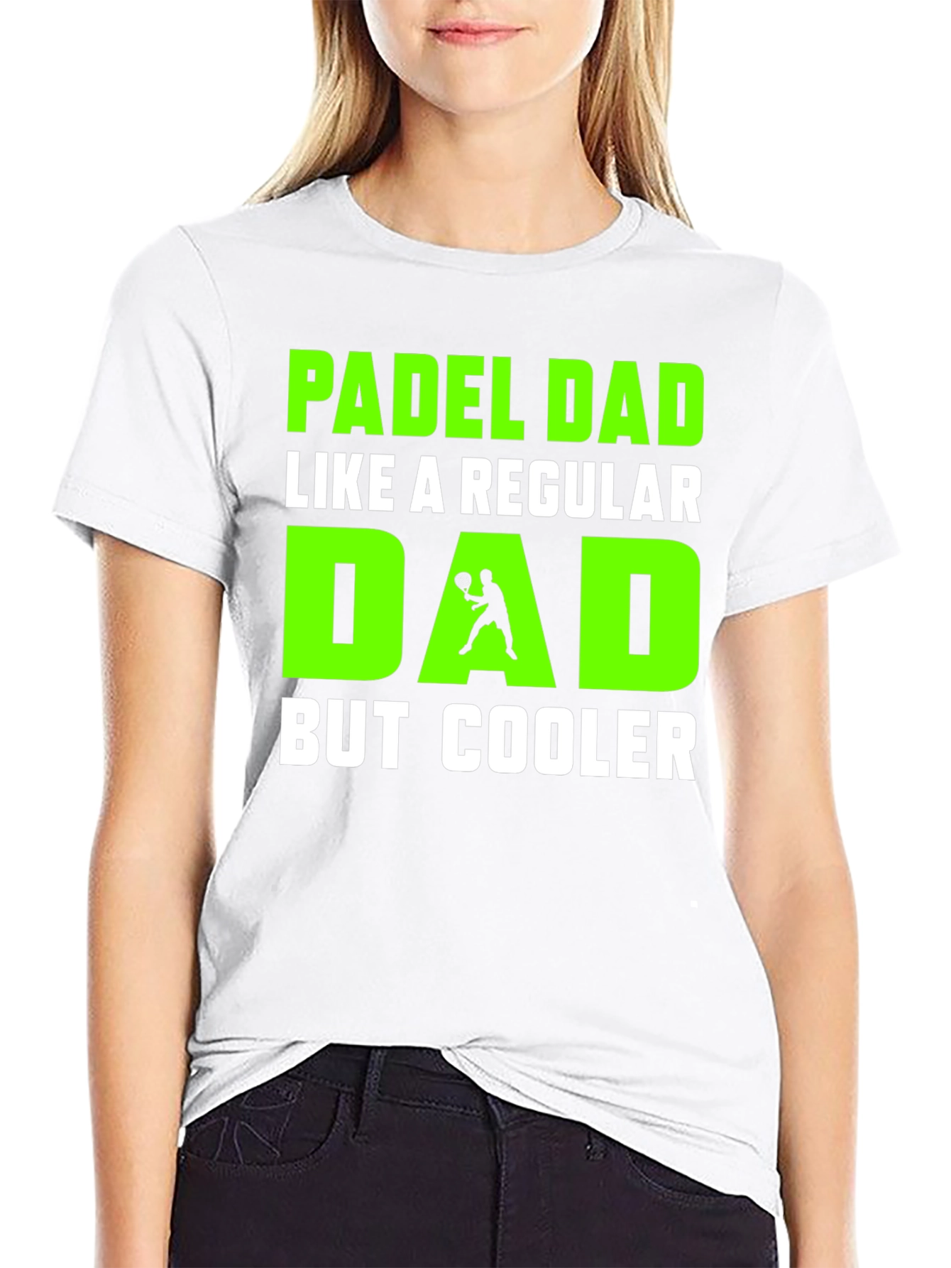 Black Padel Dad T-Shirt - Cooler Than Regular Dads! view 9