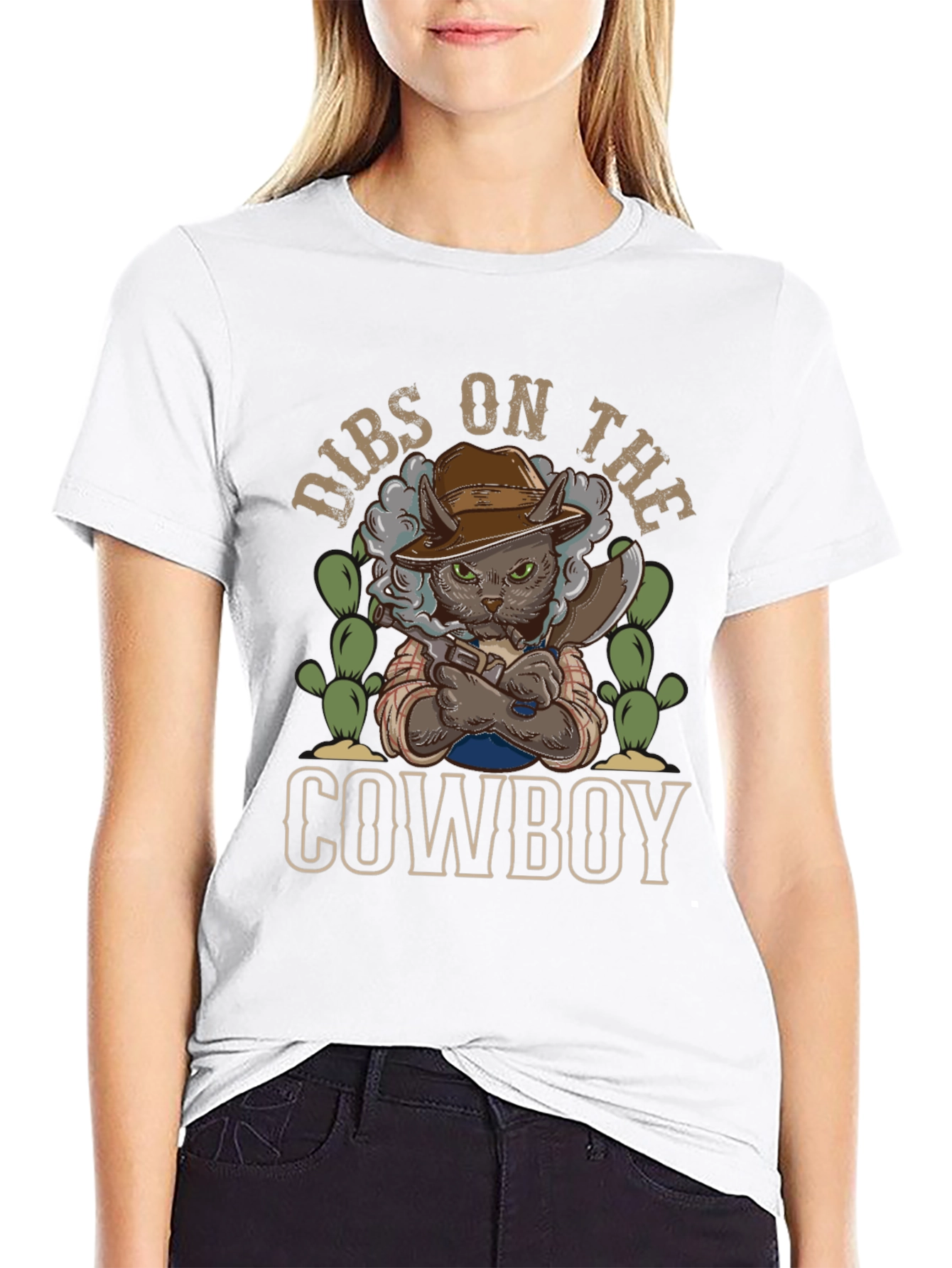 Black Ribs On The Cowboy Graphic T-Shirt view 9