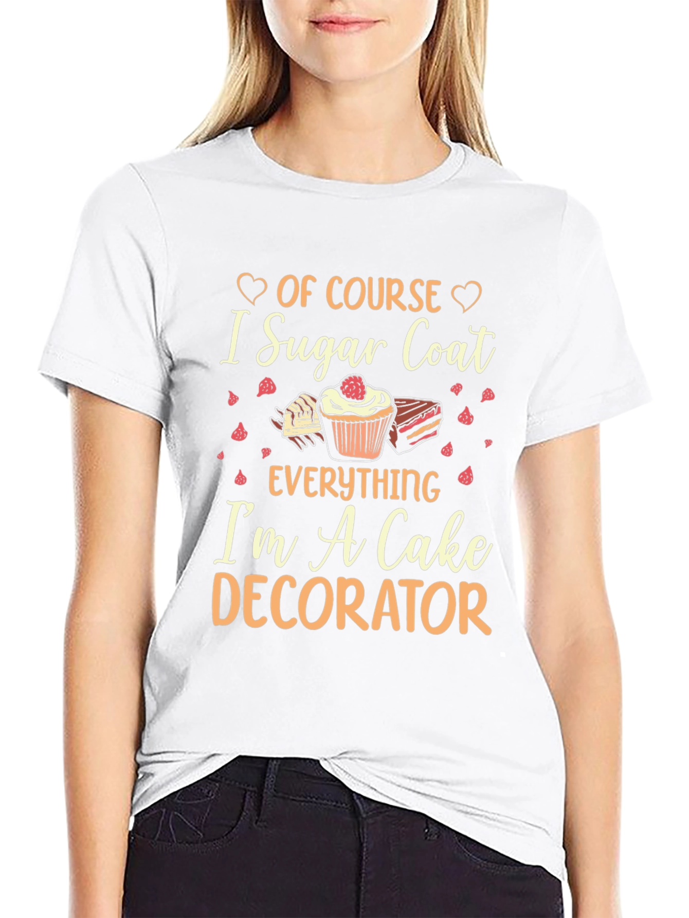 Black Cake Decorator T-Shirt: "I Sugar Coat Everything" view 9