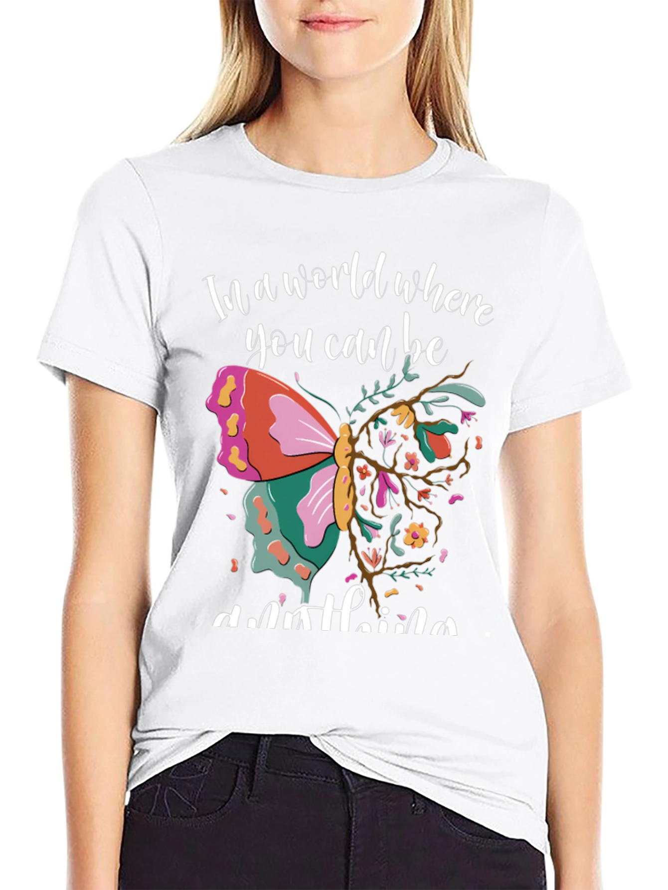 Black Butterfly Graphic T-Shirt - Be Anything! view 9