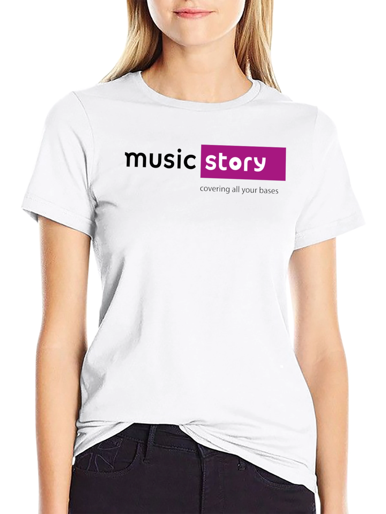 Black Music Story Black Cotton Graphic T-Shirt view 9